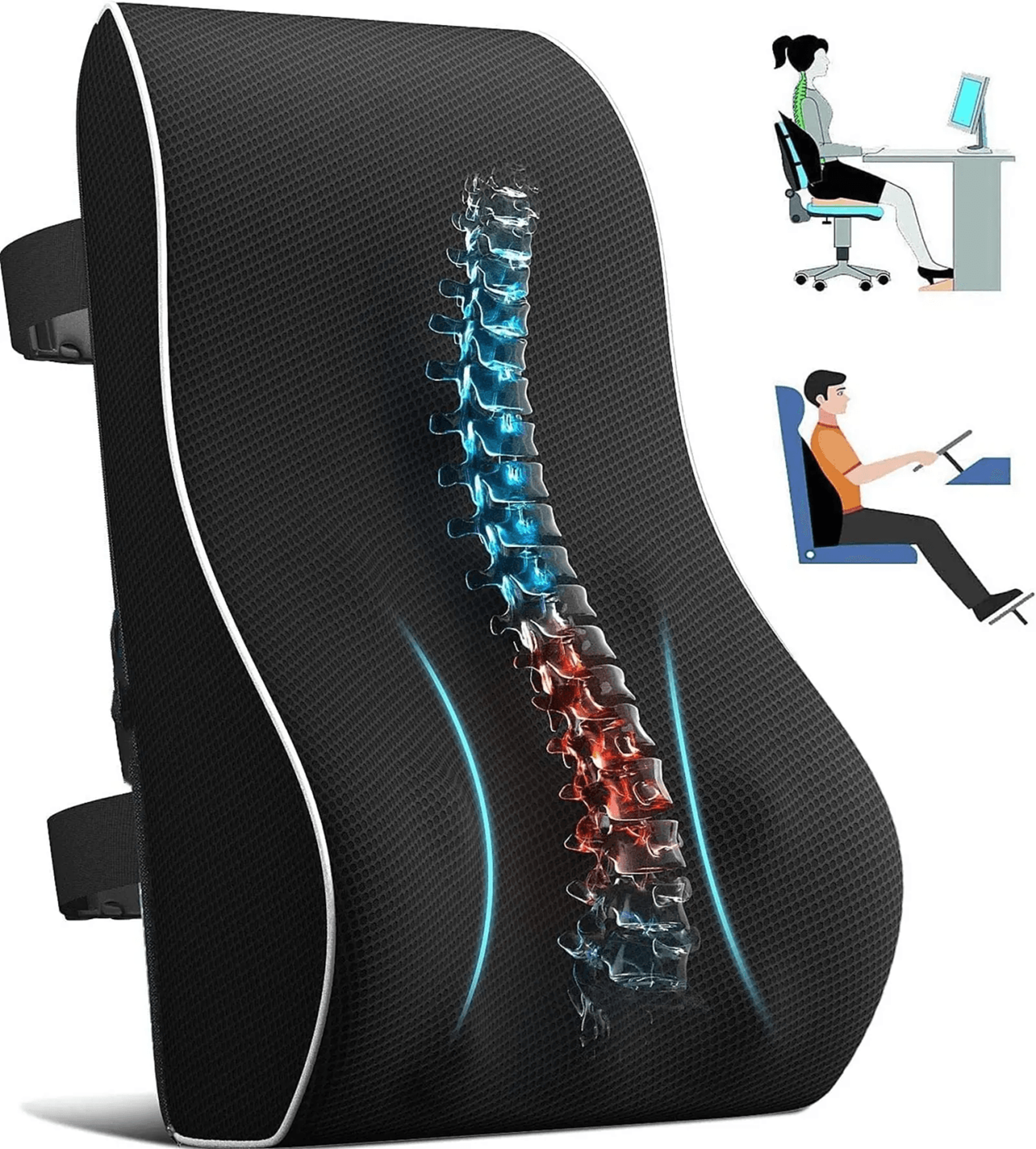 comfortdrive memory foam car seat cushion for office and gaming chairs