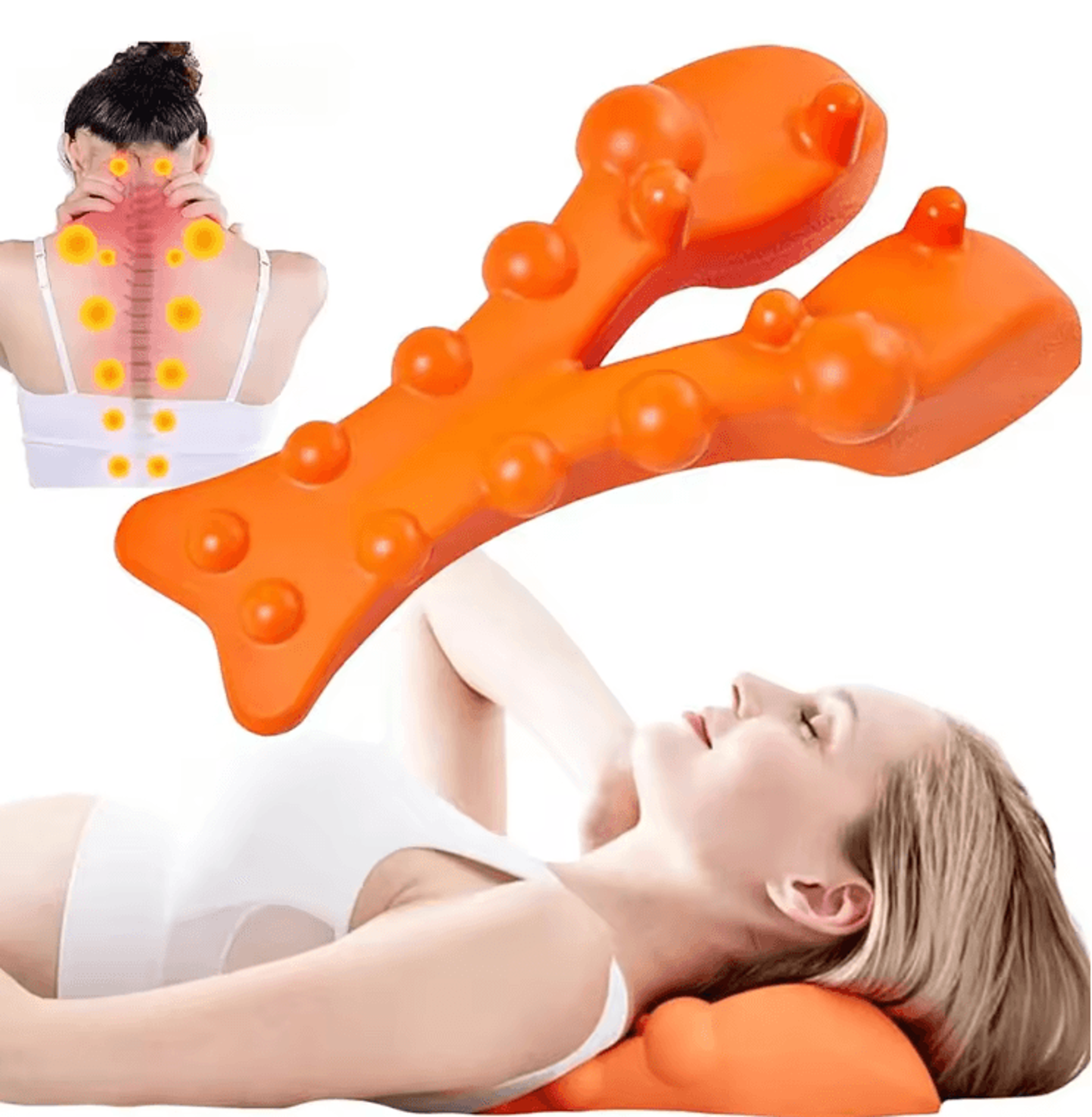 flexrelief cervical traction neck and shoulder massager for pain and posture support