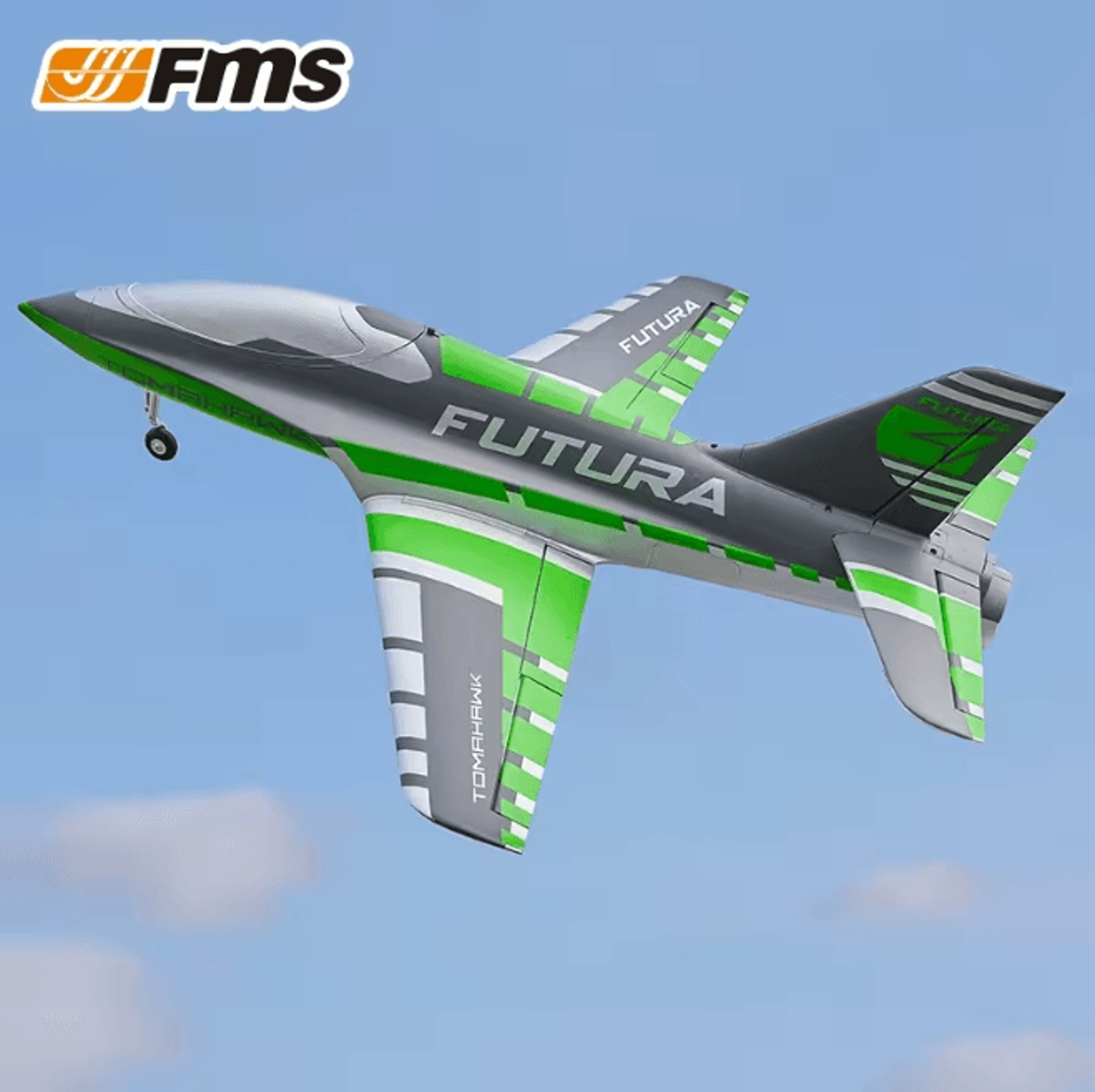 fms futura 64mm edf rc jet airplane with flaps sport trainer model