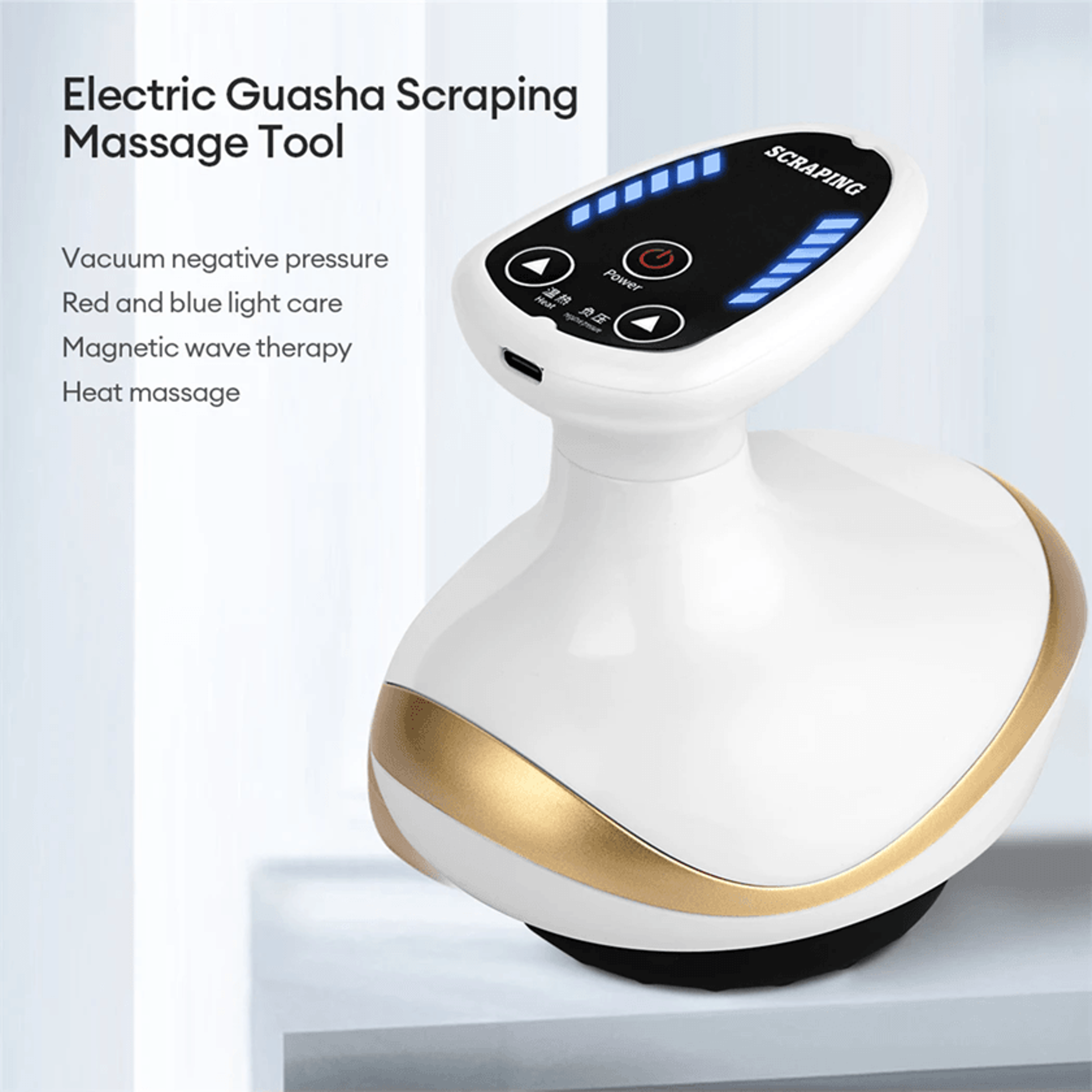 electric ems cupping massager with heating and vacuum therapy for body slimming and pain relief
