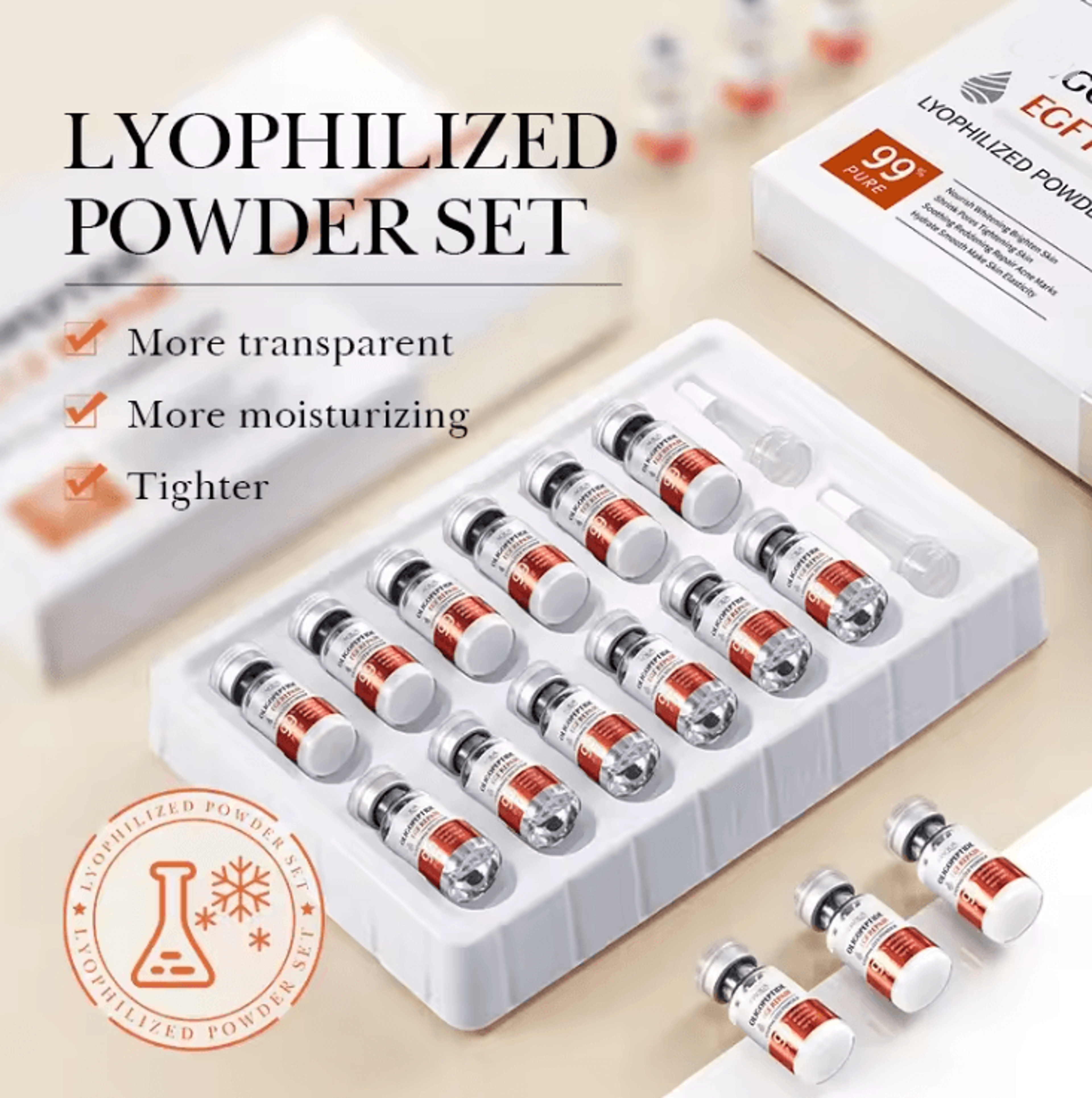 bioaoua oligopeptide skin repair freeze dried essence set