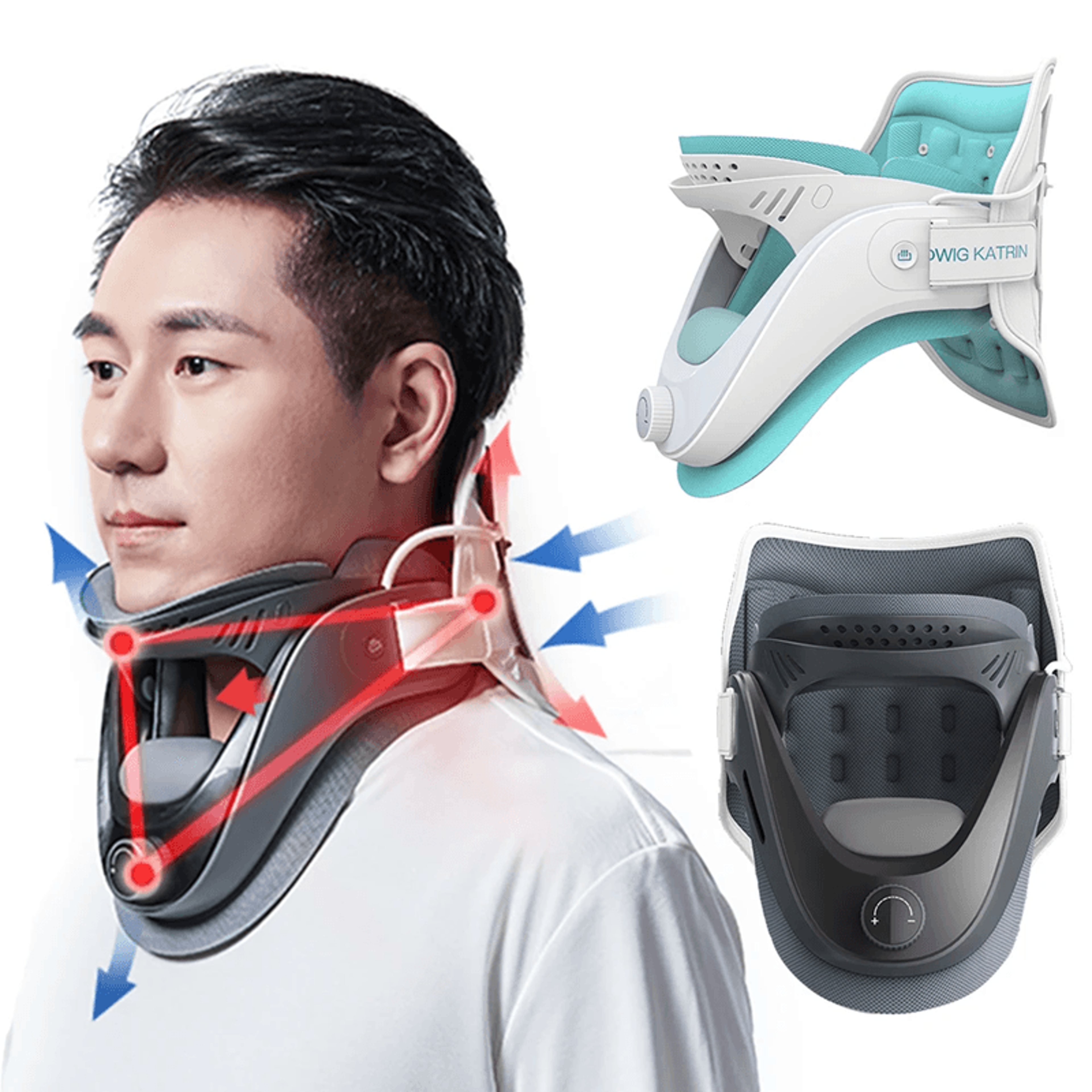 airalign cervical neck traction brace with air support