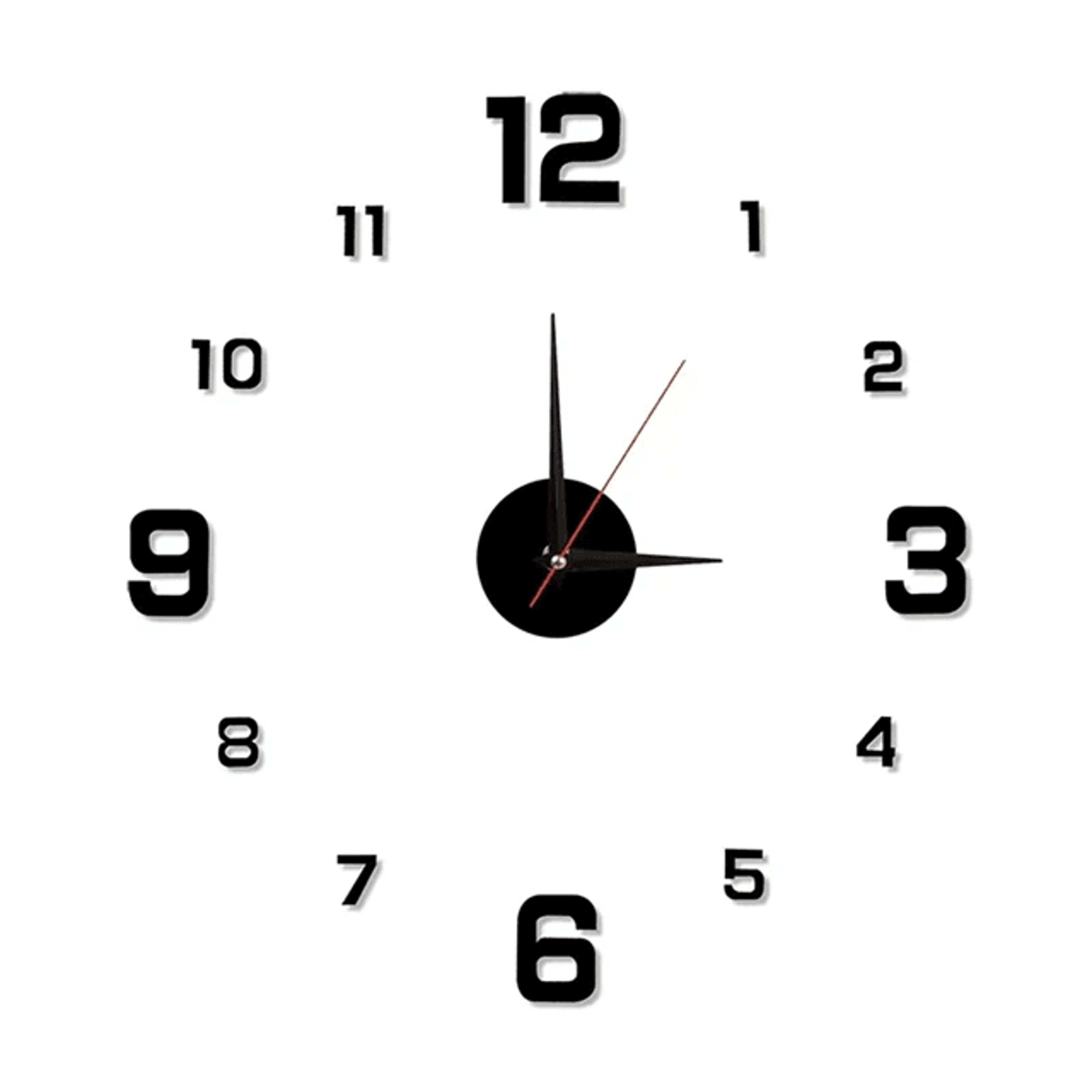 lumiglow modern 3d luminous wall clock
