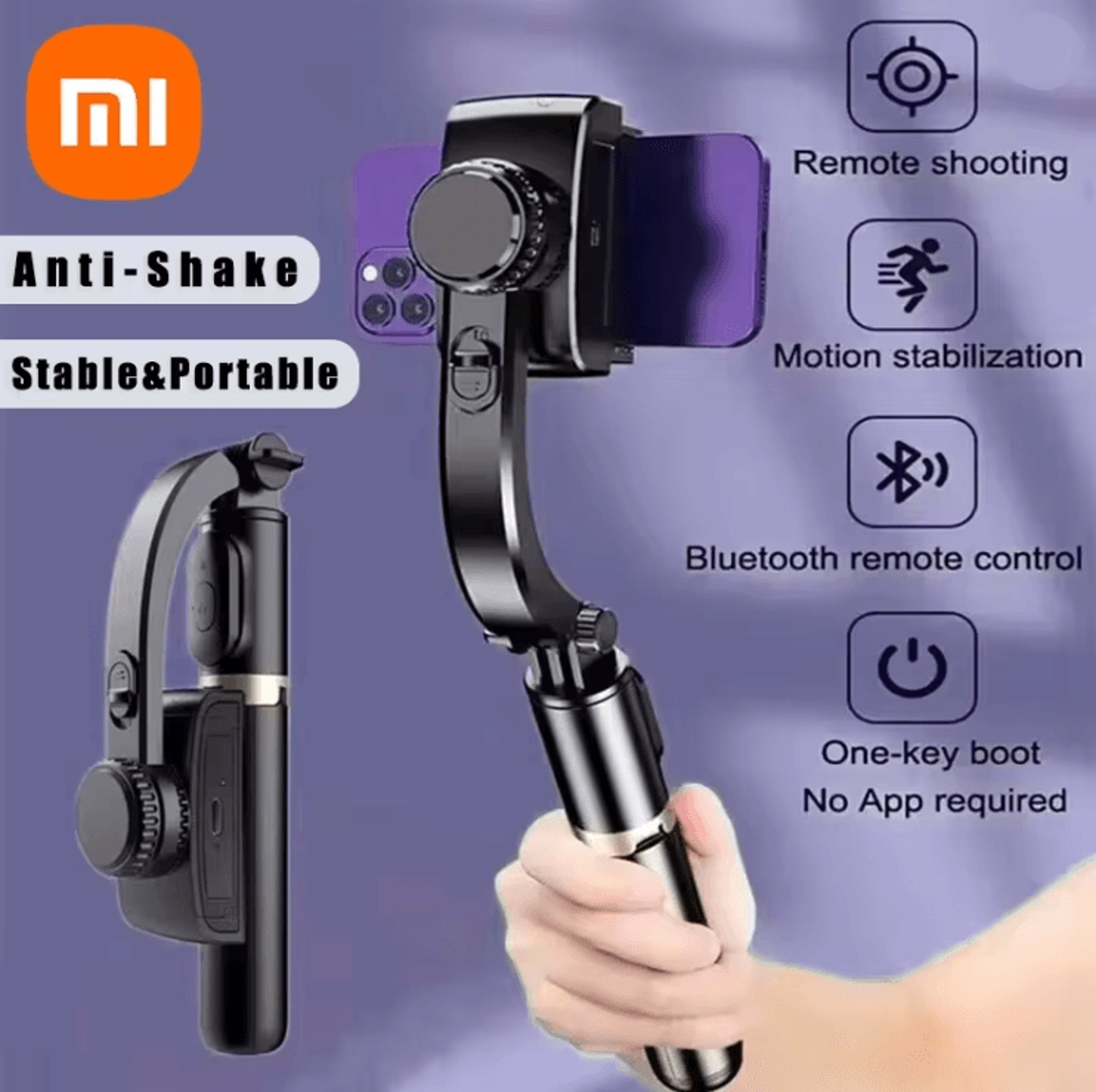mi extendpro selfie stick & led fill light