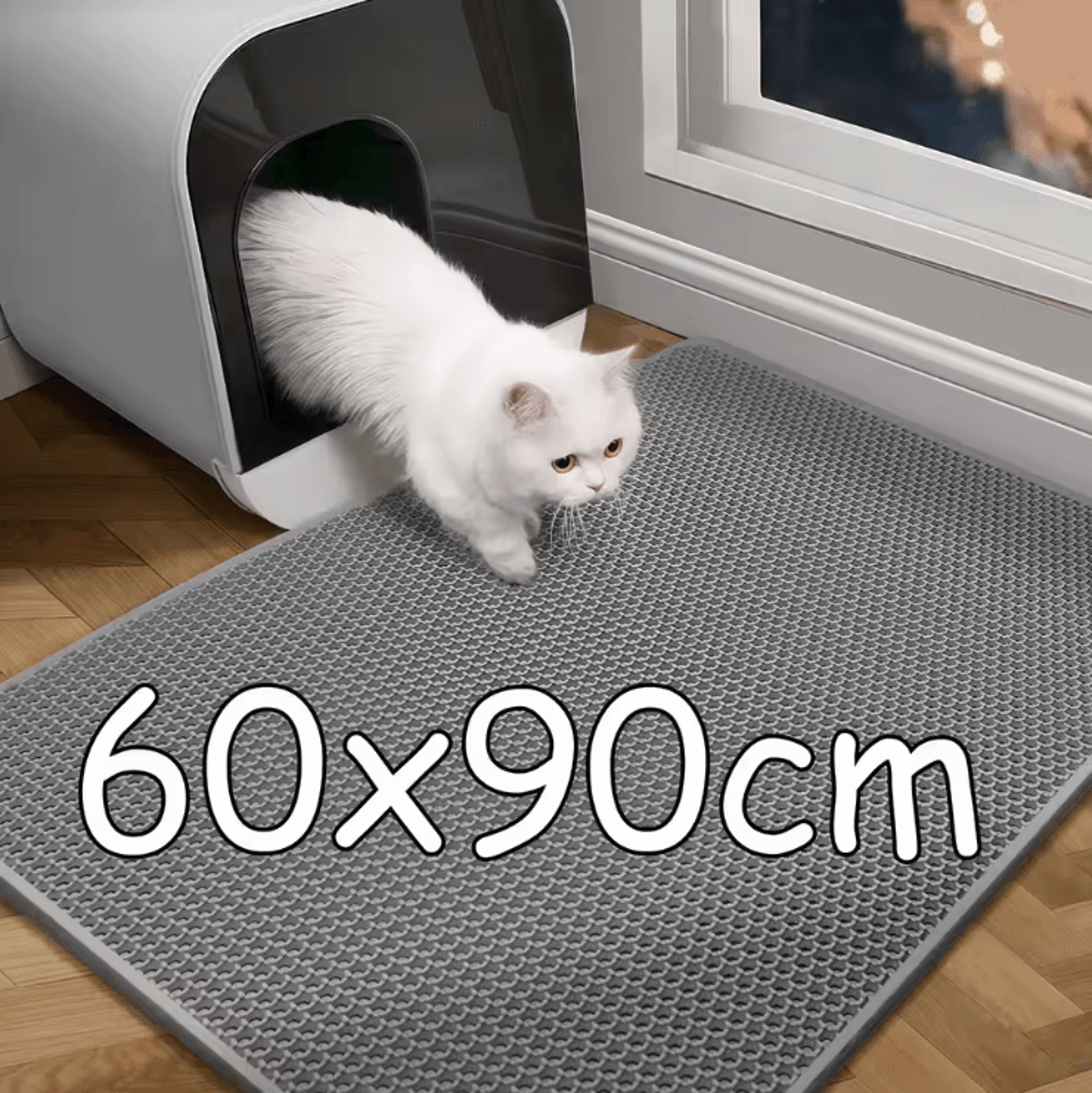 cleanstep waterproof double layer cat litter mat