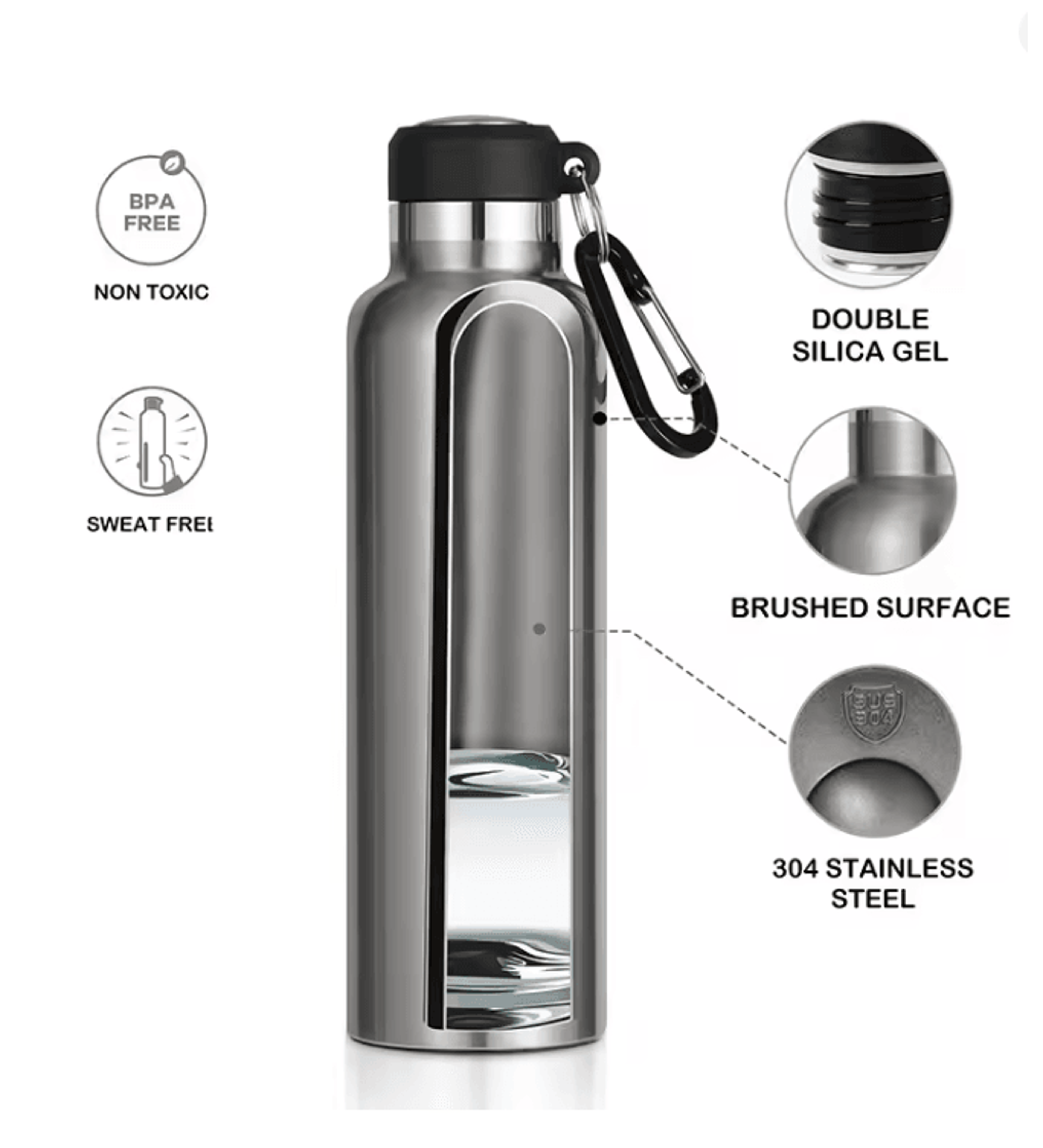 feijian stainless steel thermal water bottle