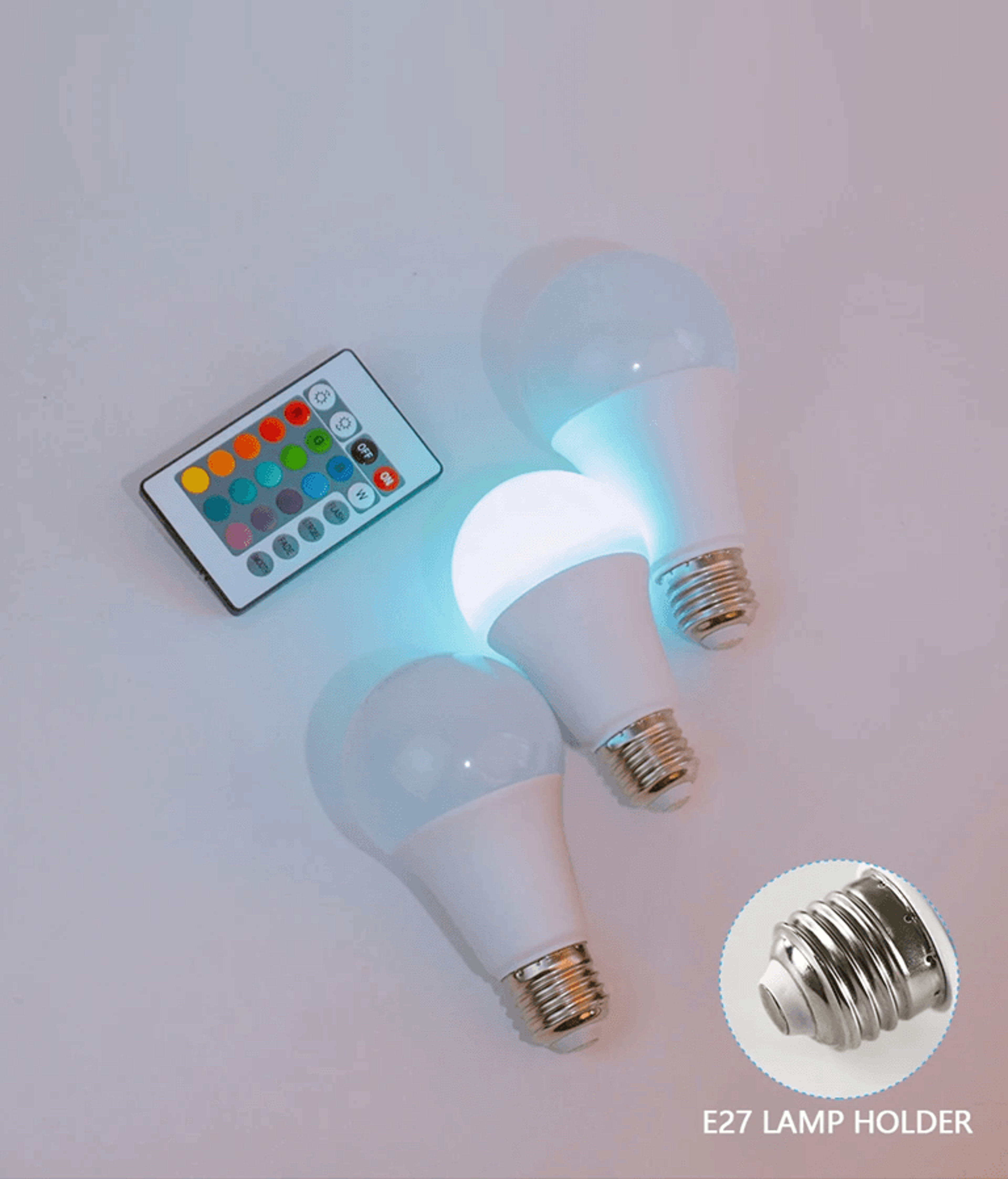lumiglow rgb led light bulb with remote control