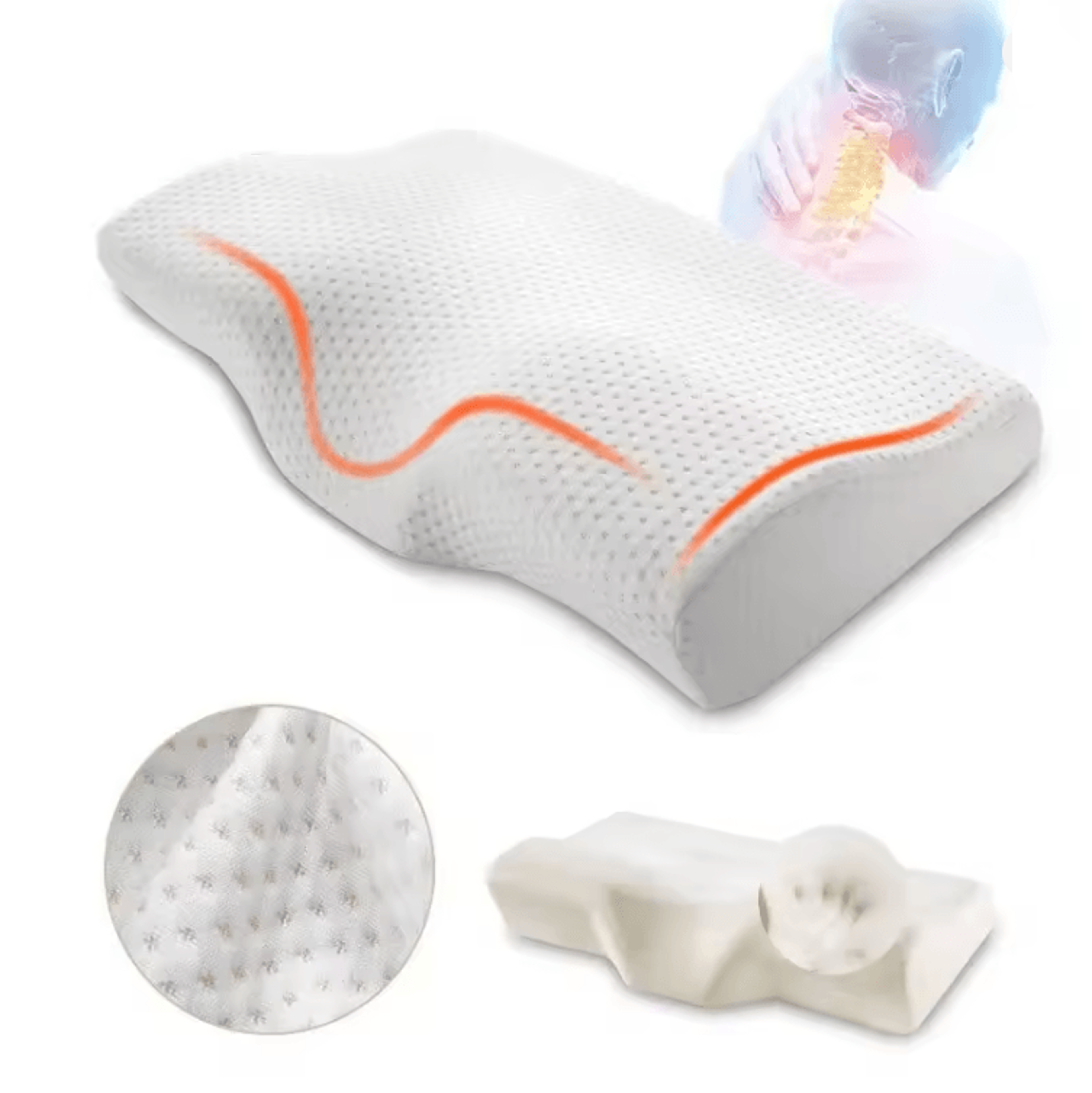 orthocloud memory foam cervical pillow for neck support and pain relief