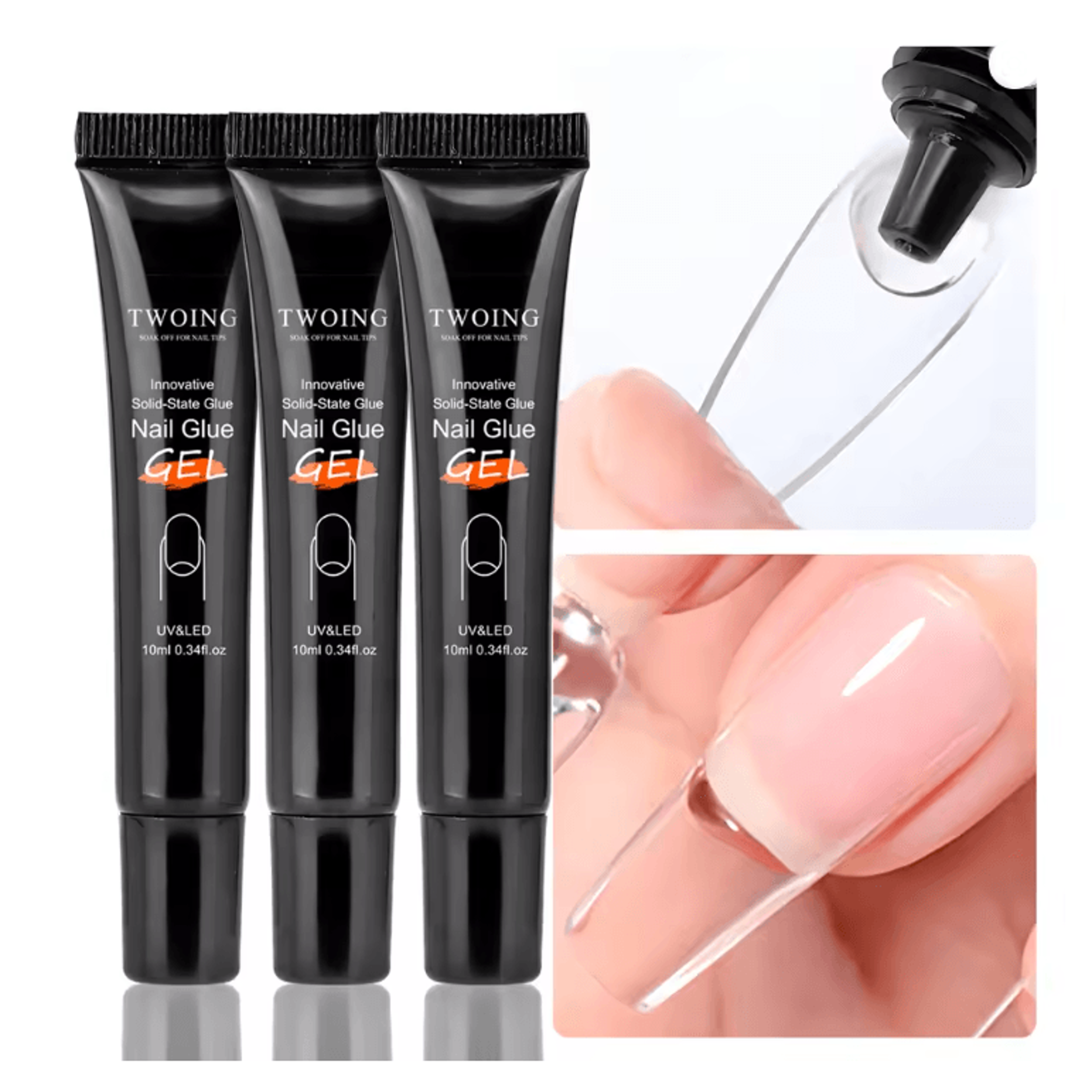 hgkj solid nail glue gel for press on nails and extensions