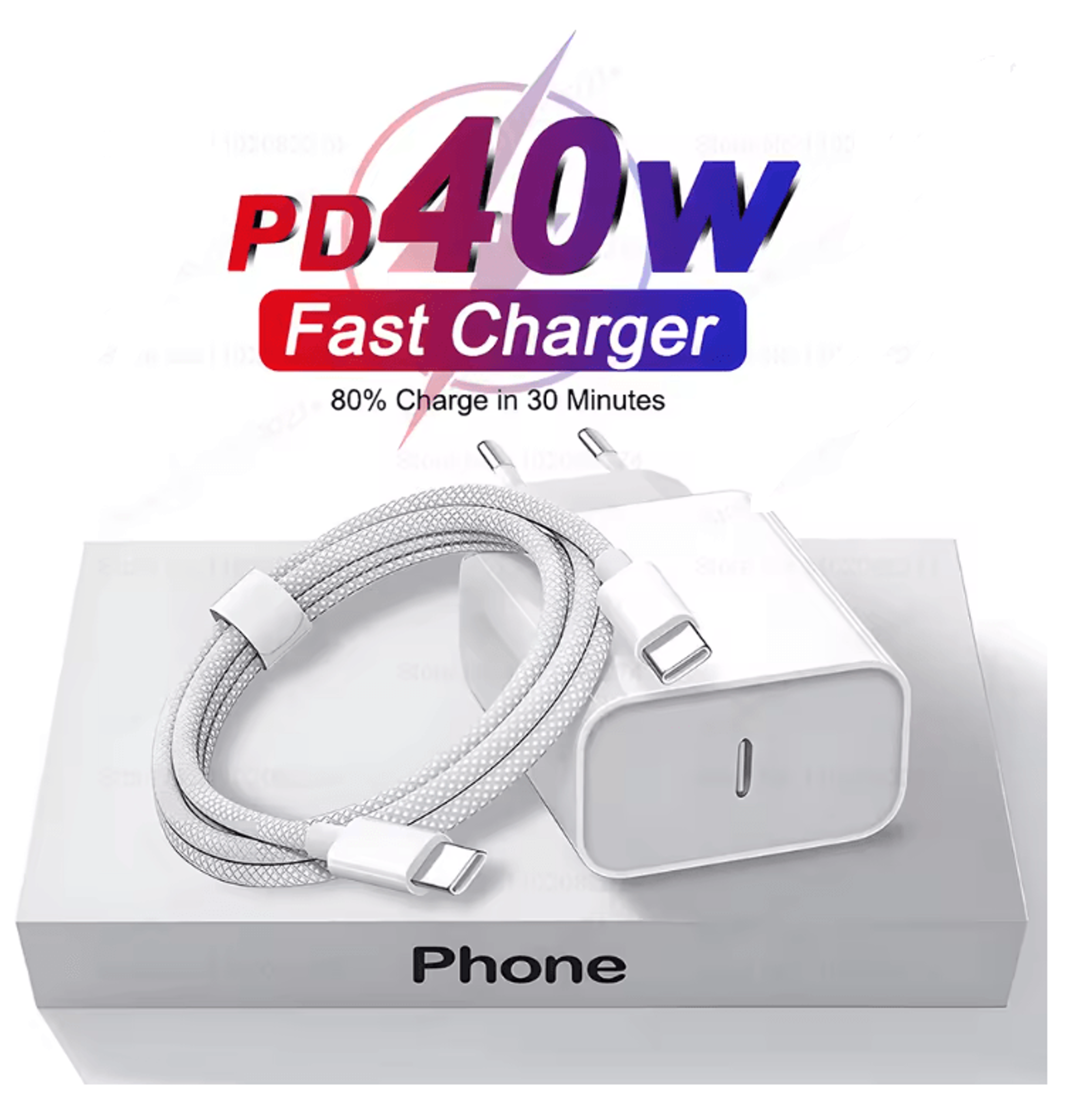 powerswift 40w pd fast charger cable for iphone