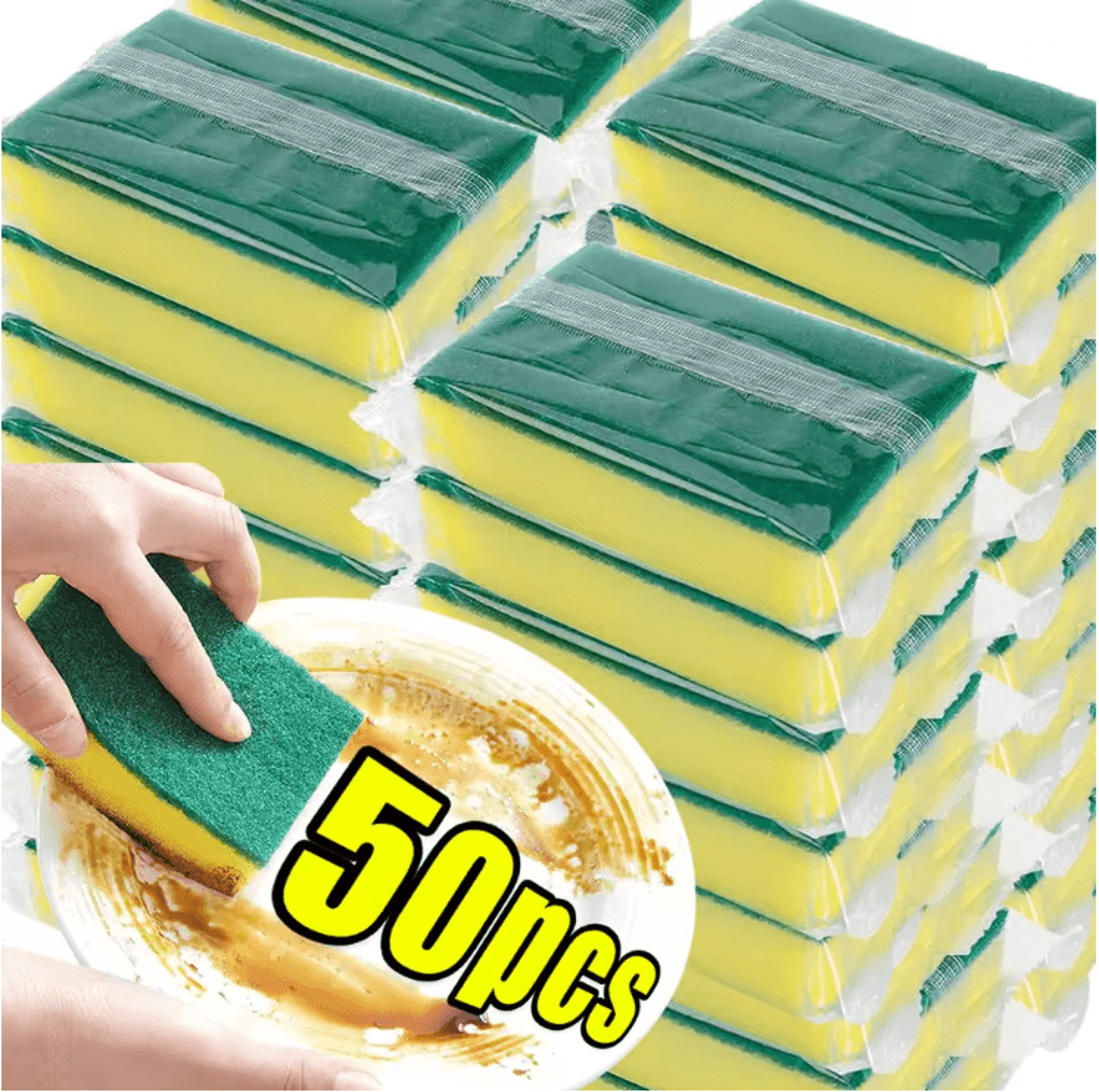 cleanease multi purpose dishwashing sponge set for kitchen and home use