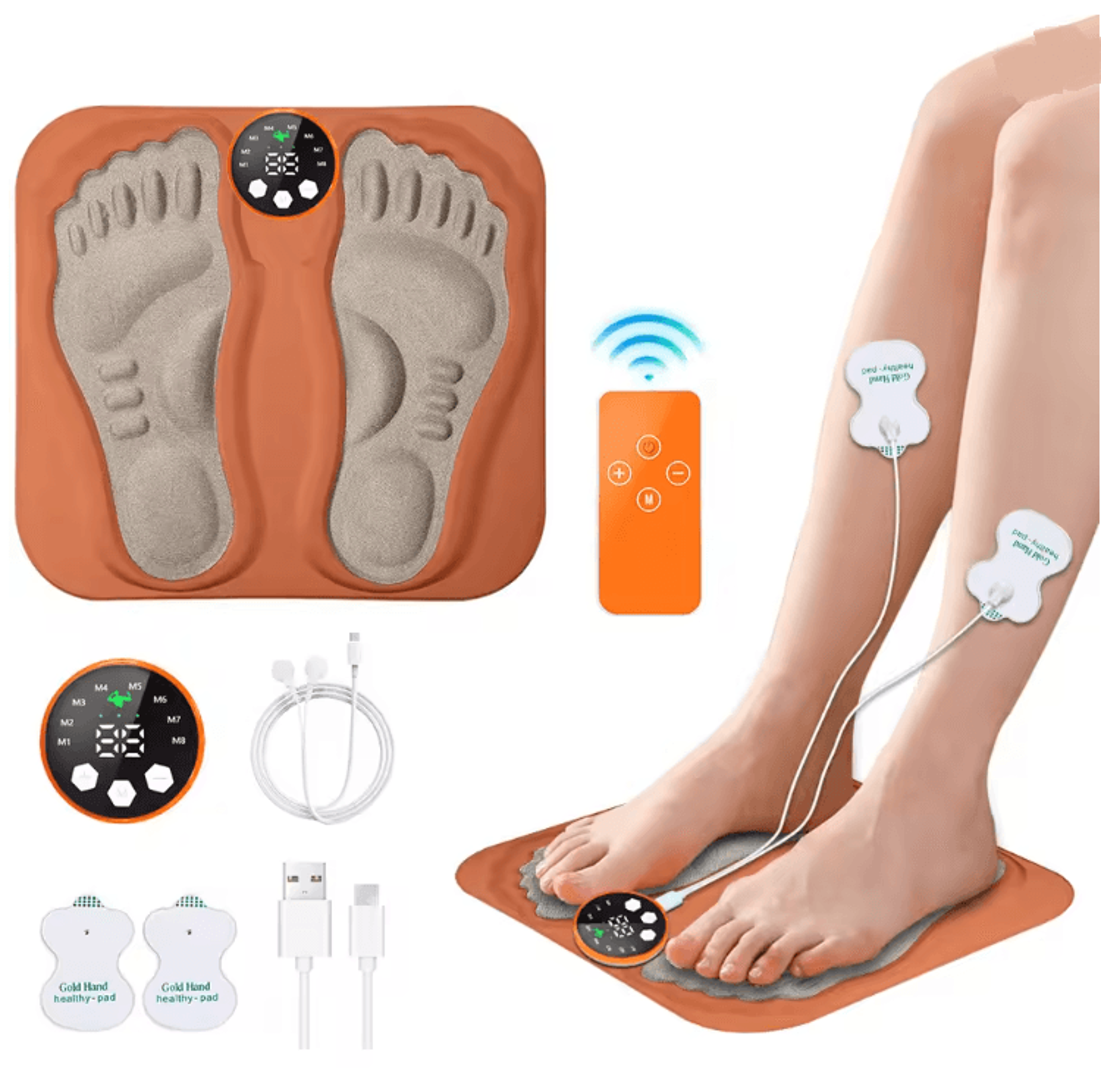 rejuvastep ems foot massage mat for circulation and muscle relief