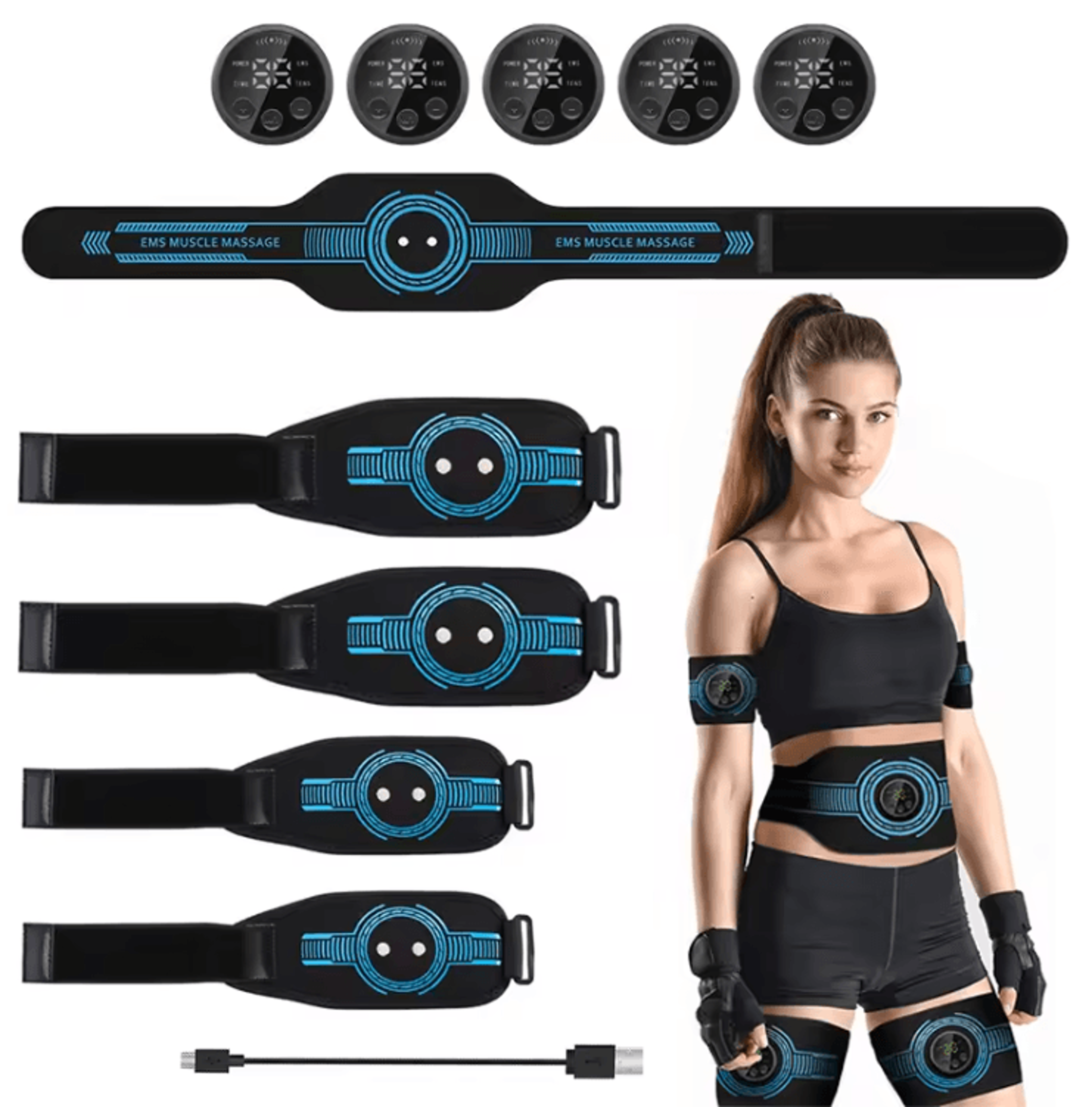 coreflex ems muscle training belt for abs and full body toning