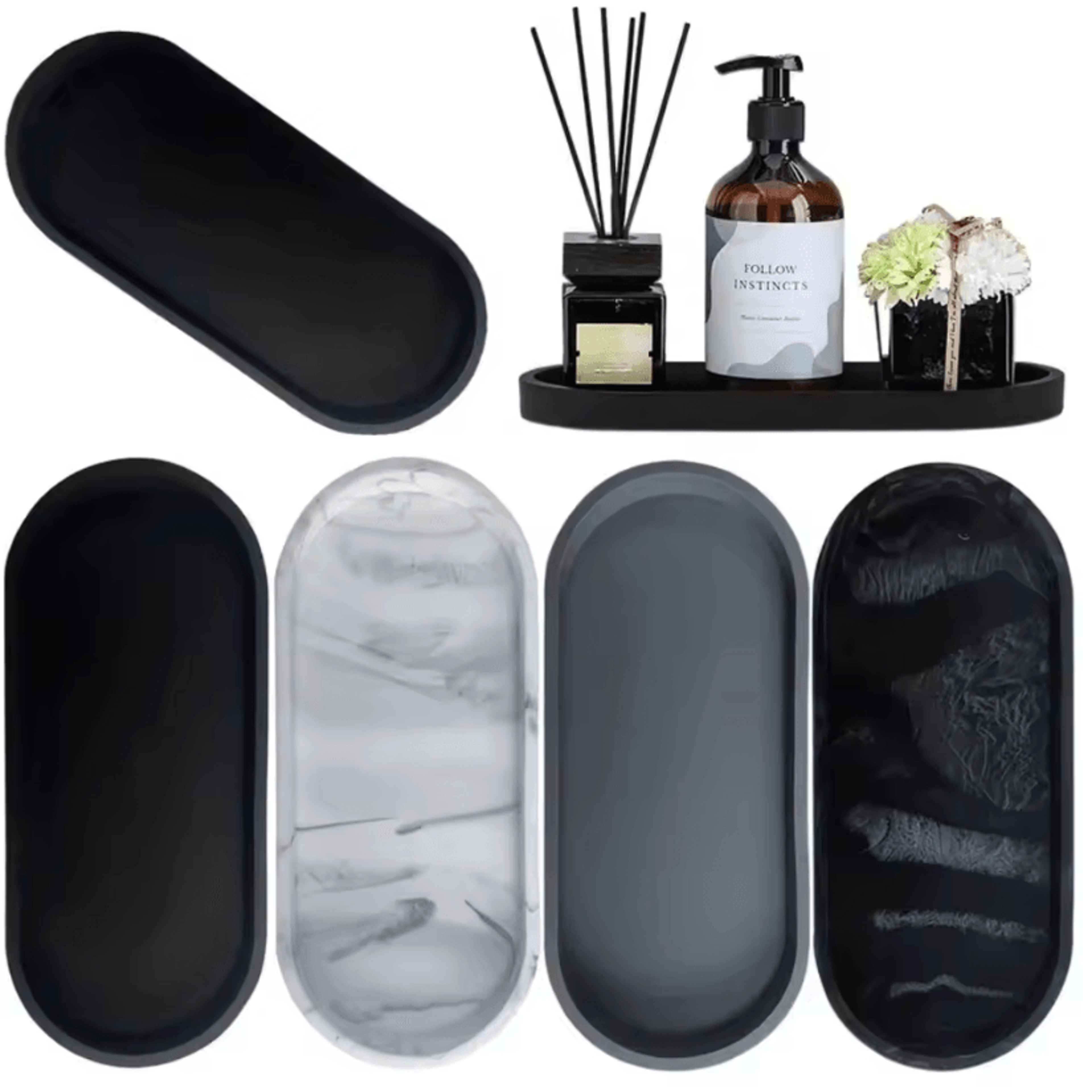 silispace rectangular silicone organizer tray