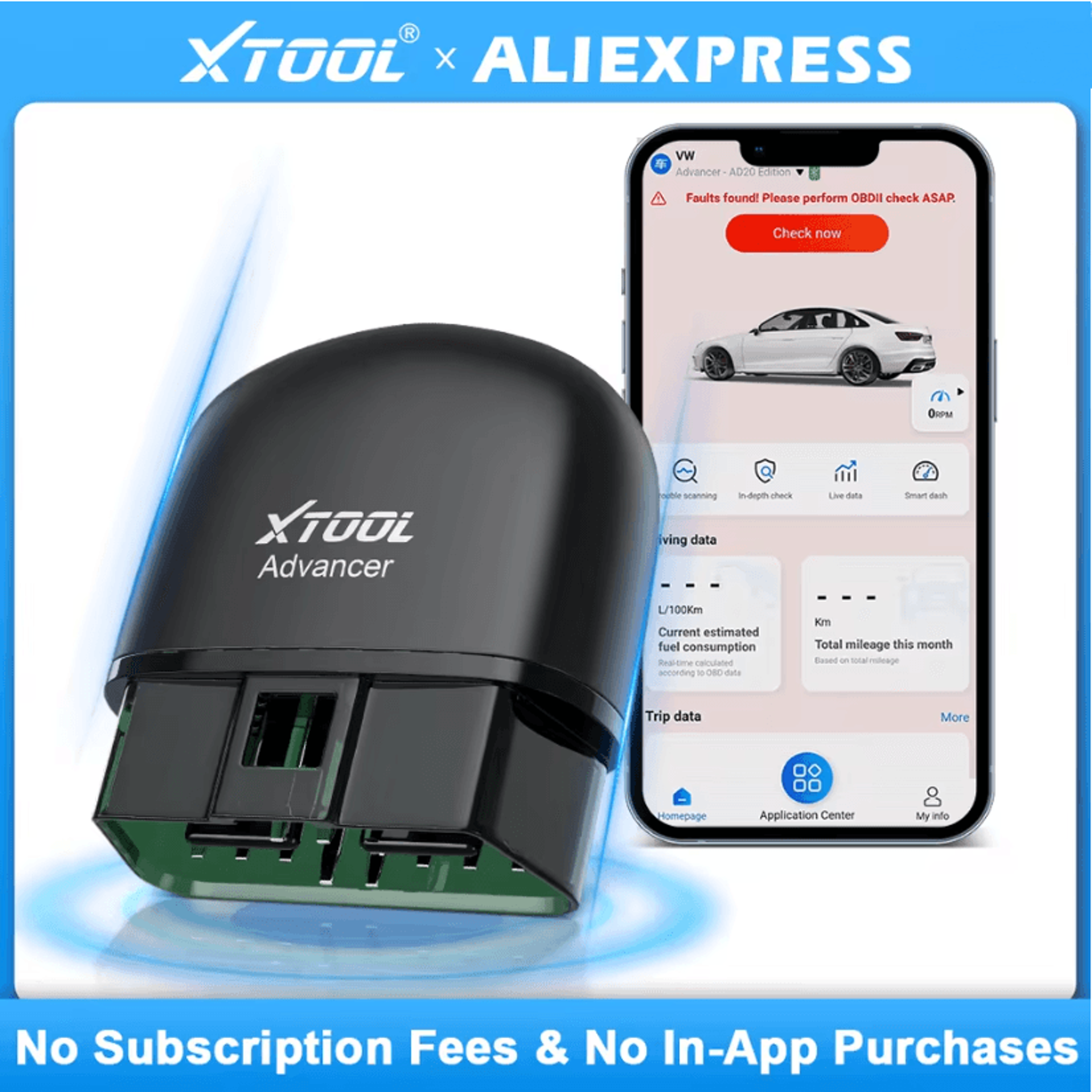 xtool advancer ad20 mini bluetooth obd2 car diagnostic scanner