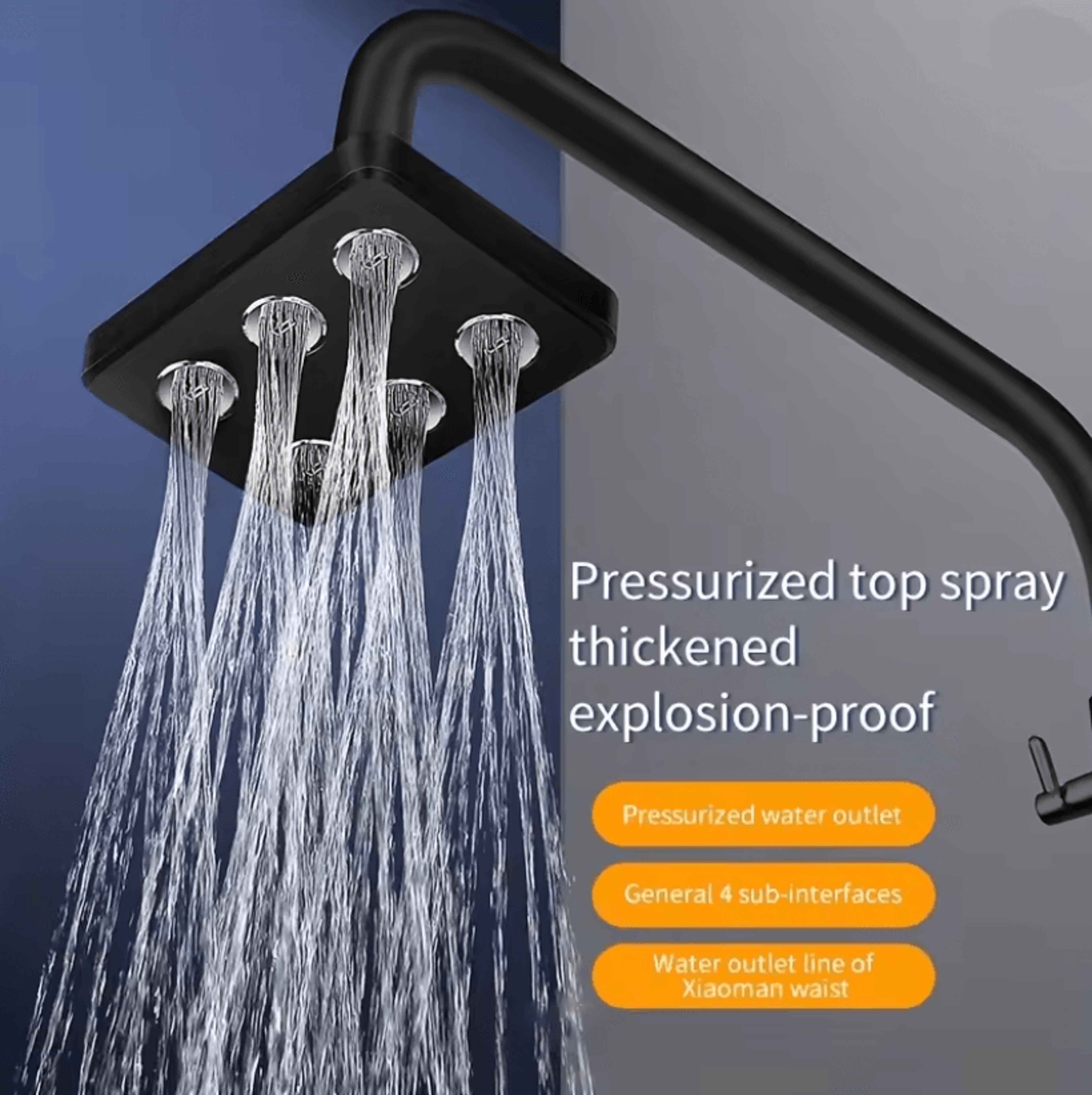 aquajet supercharged wall mounted shower head