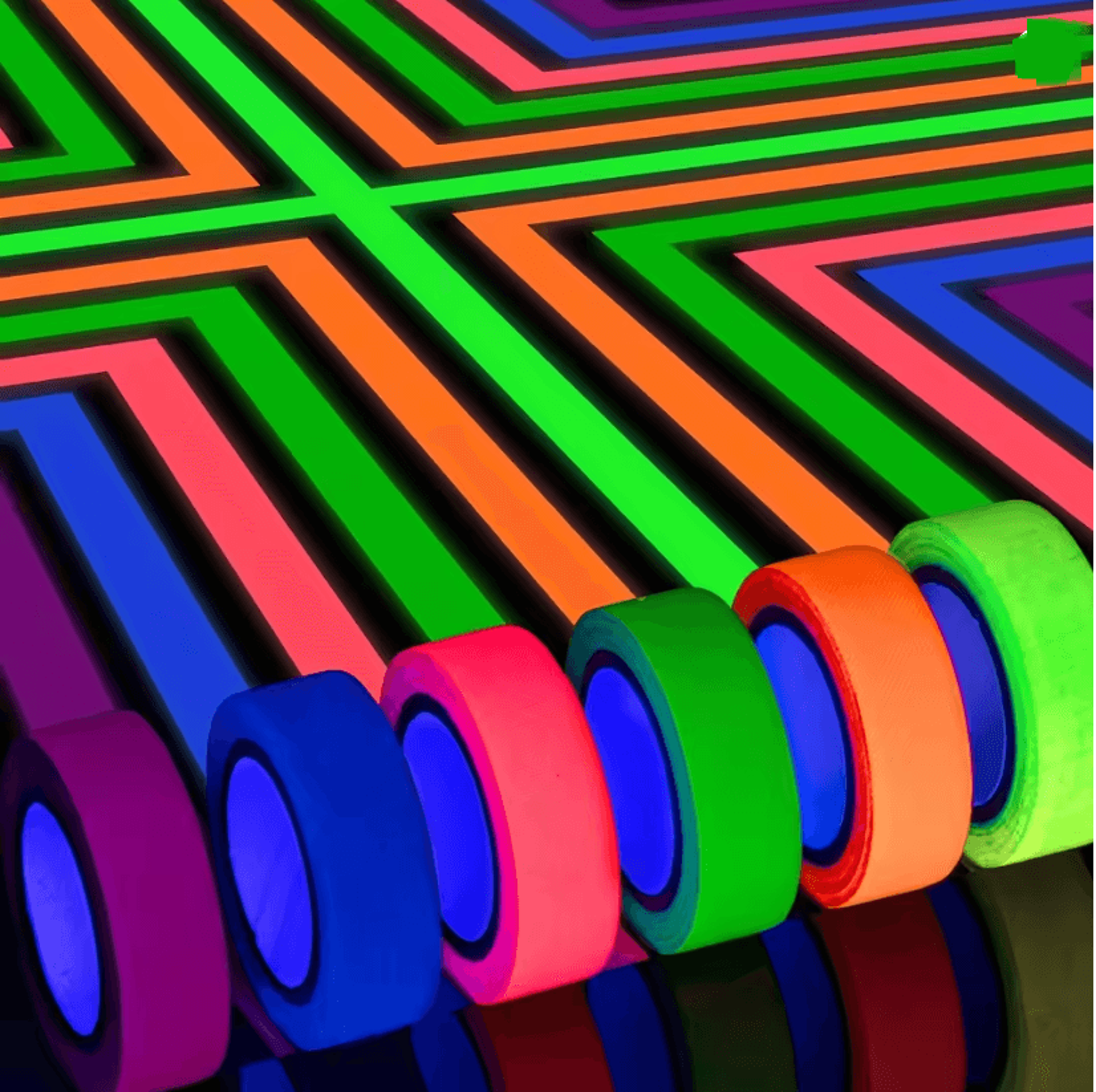 glowtape neon fluorescent gaffer tape set