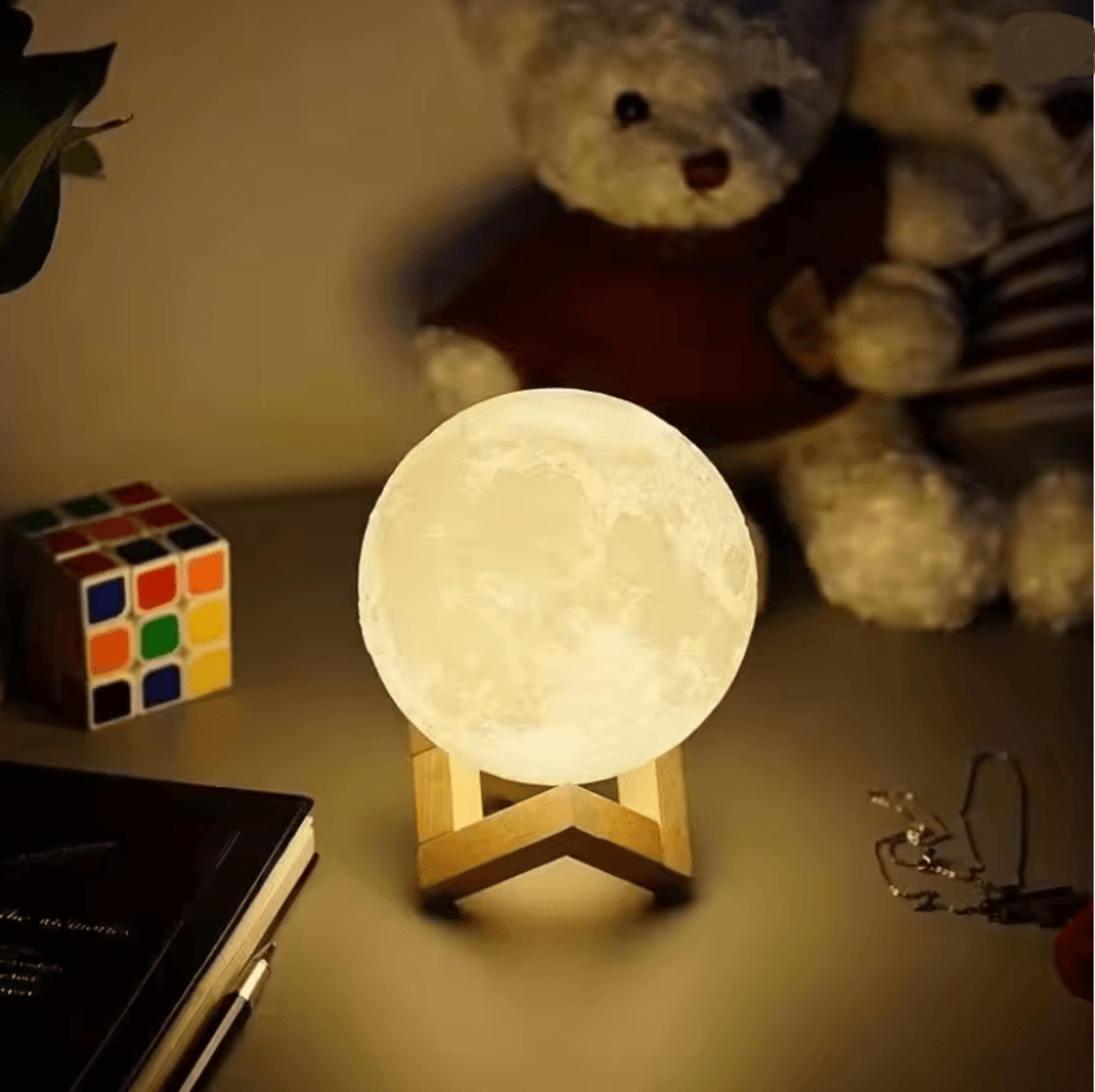 lunaglow led moon night light