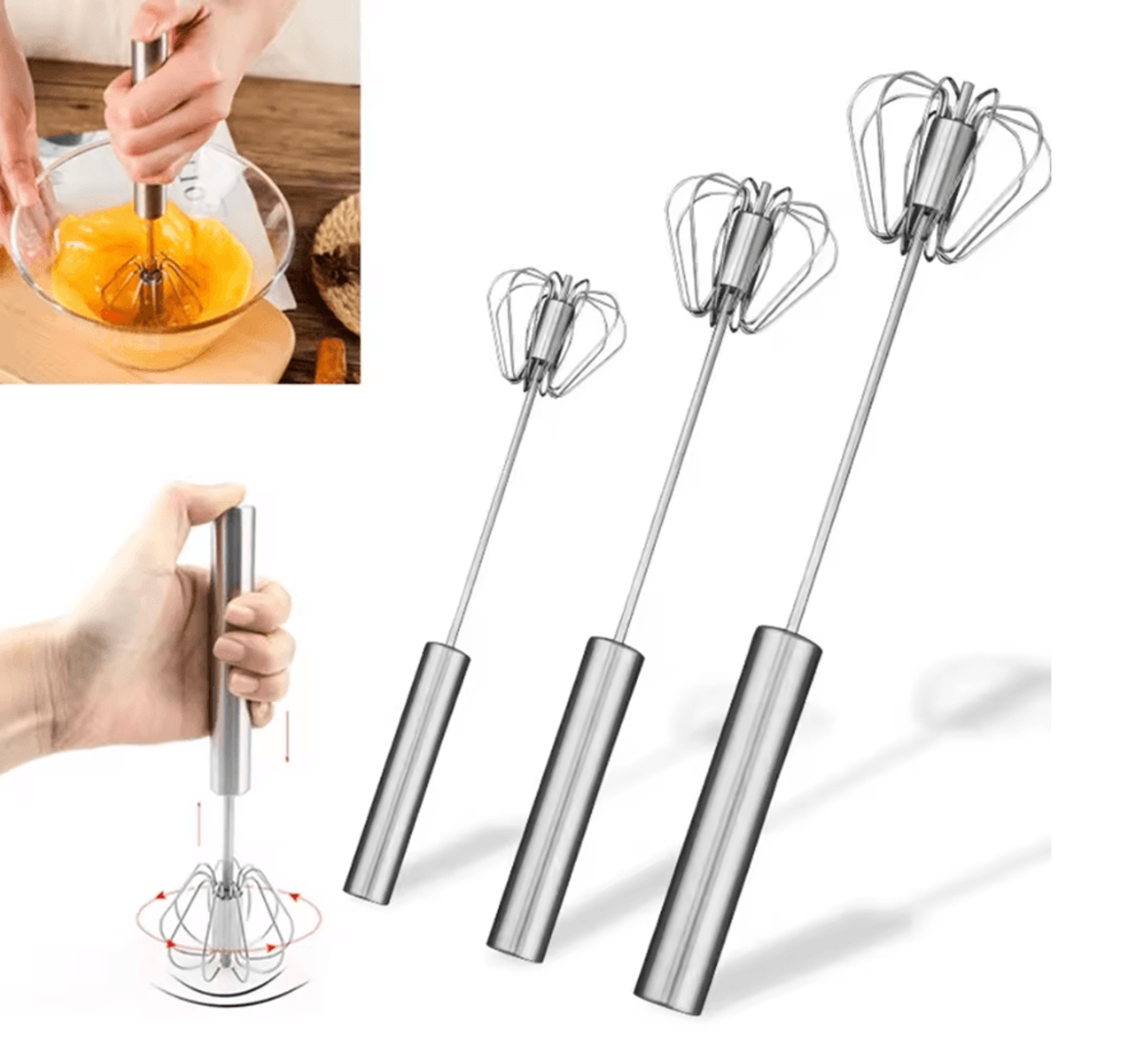 swiftwhisk stainless steel semi automatic hand mixer