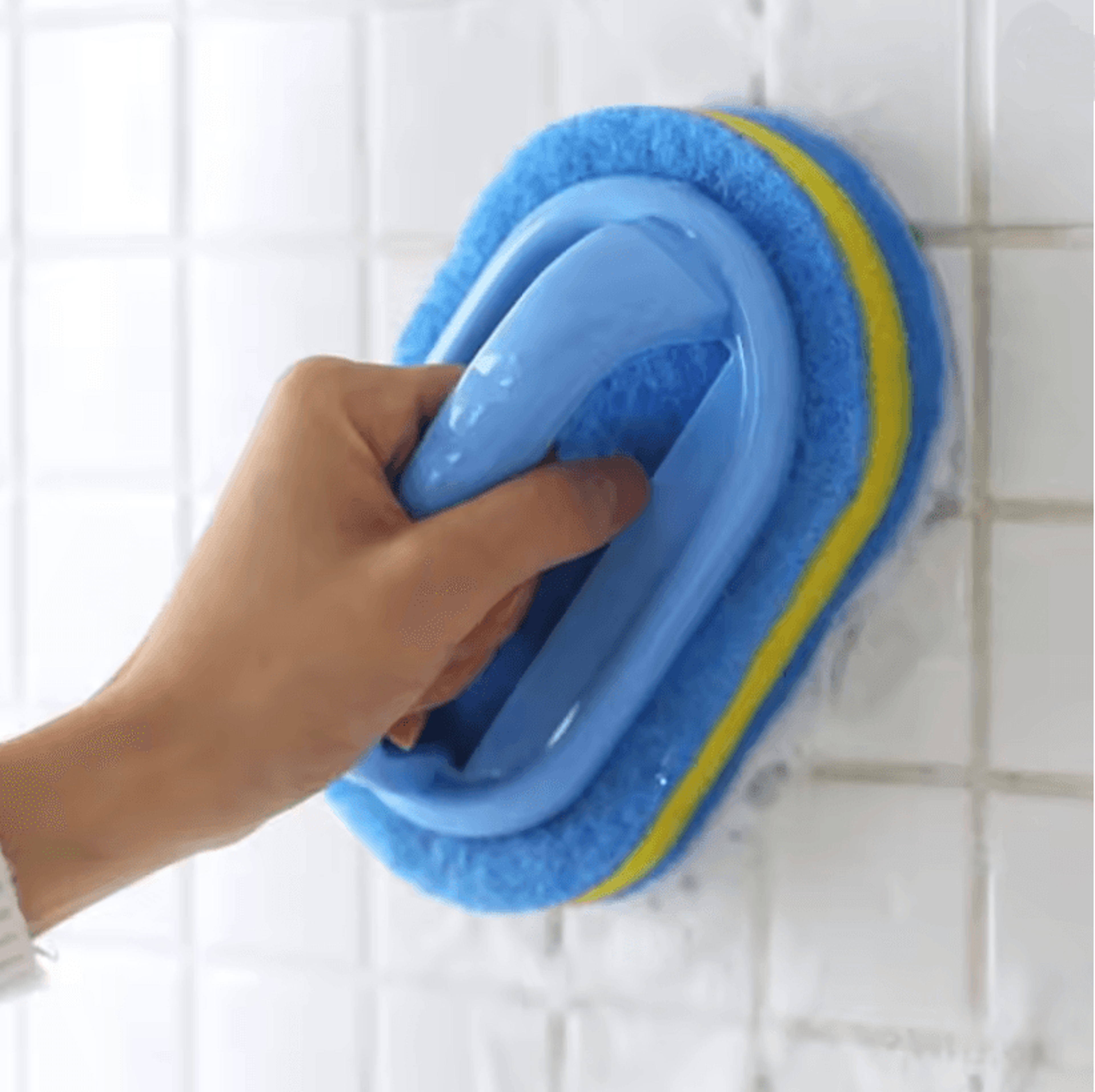 cleanease handle scrub brush with thick sponge