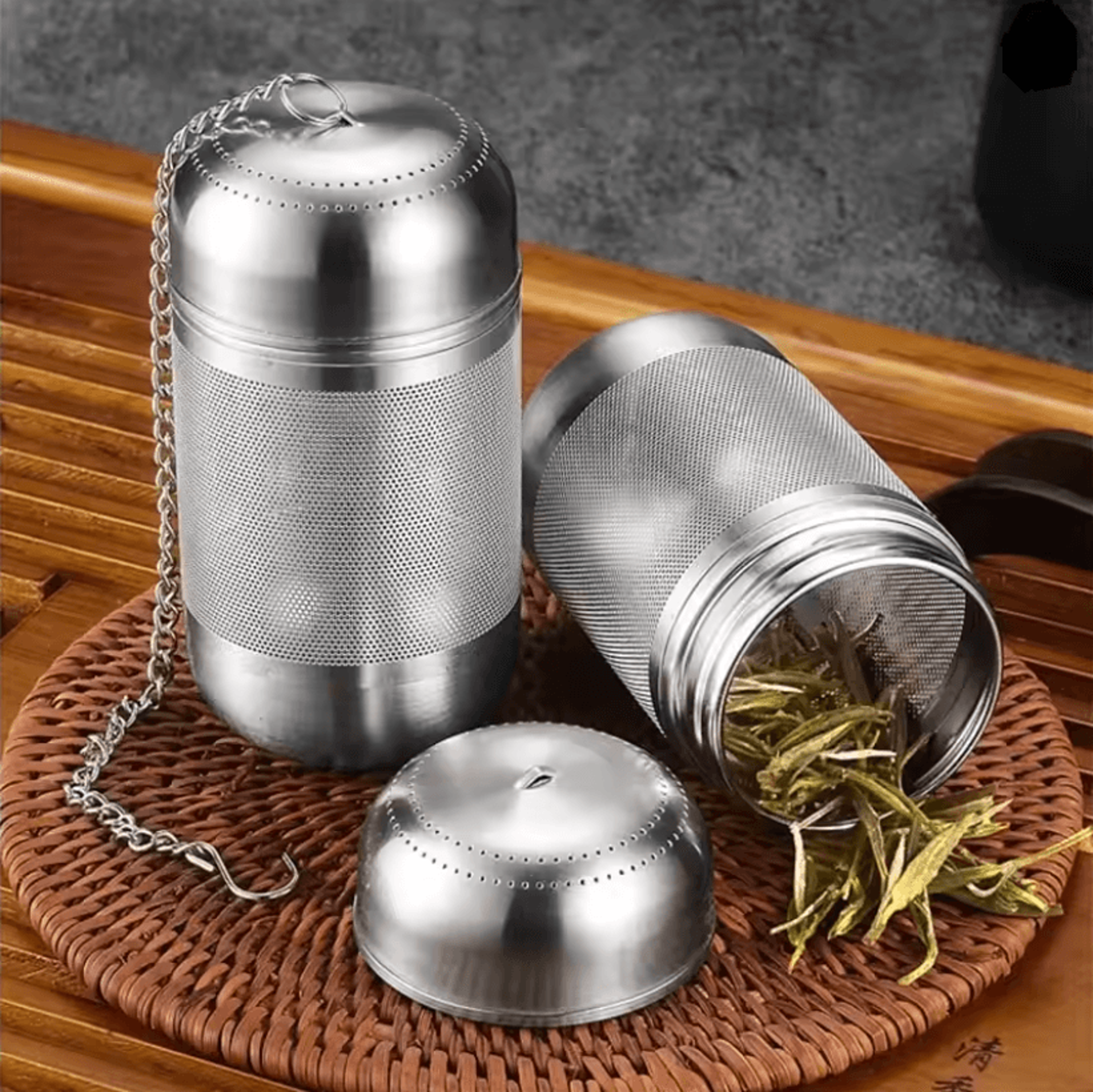 brewease stainless steel tea infuser ball with fine mesh filter