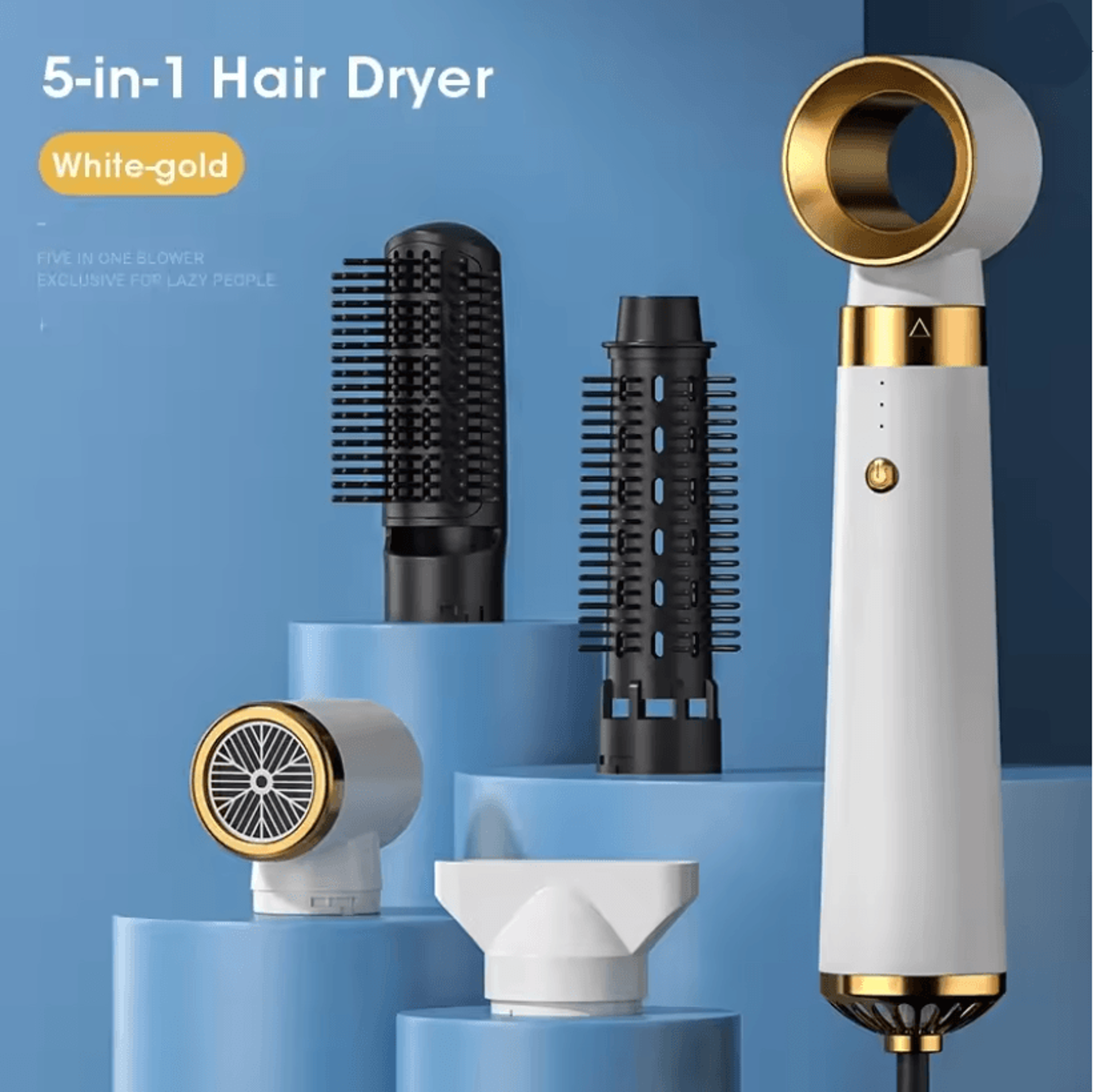 stylepro 5 in 1 hair dryer brush hot air comb and curling tool