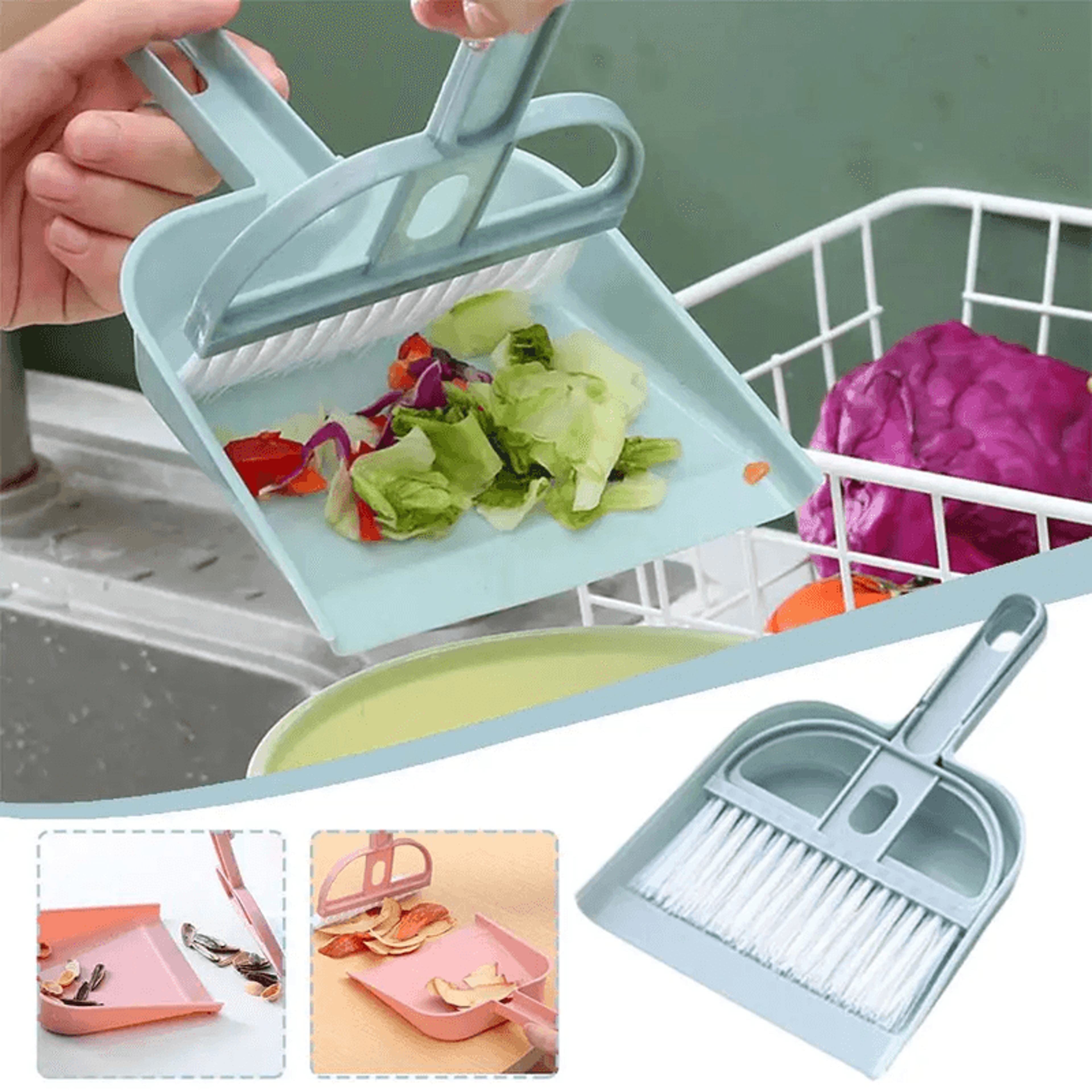 nordic mini desk broom and dustpan set – compact desktop cleaning tool for home and office