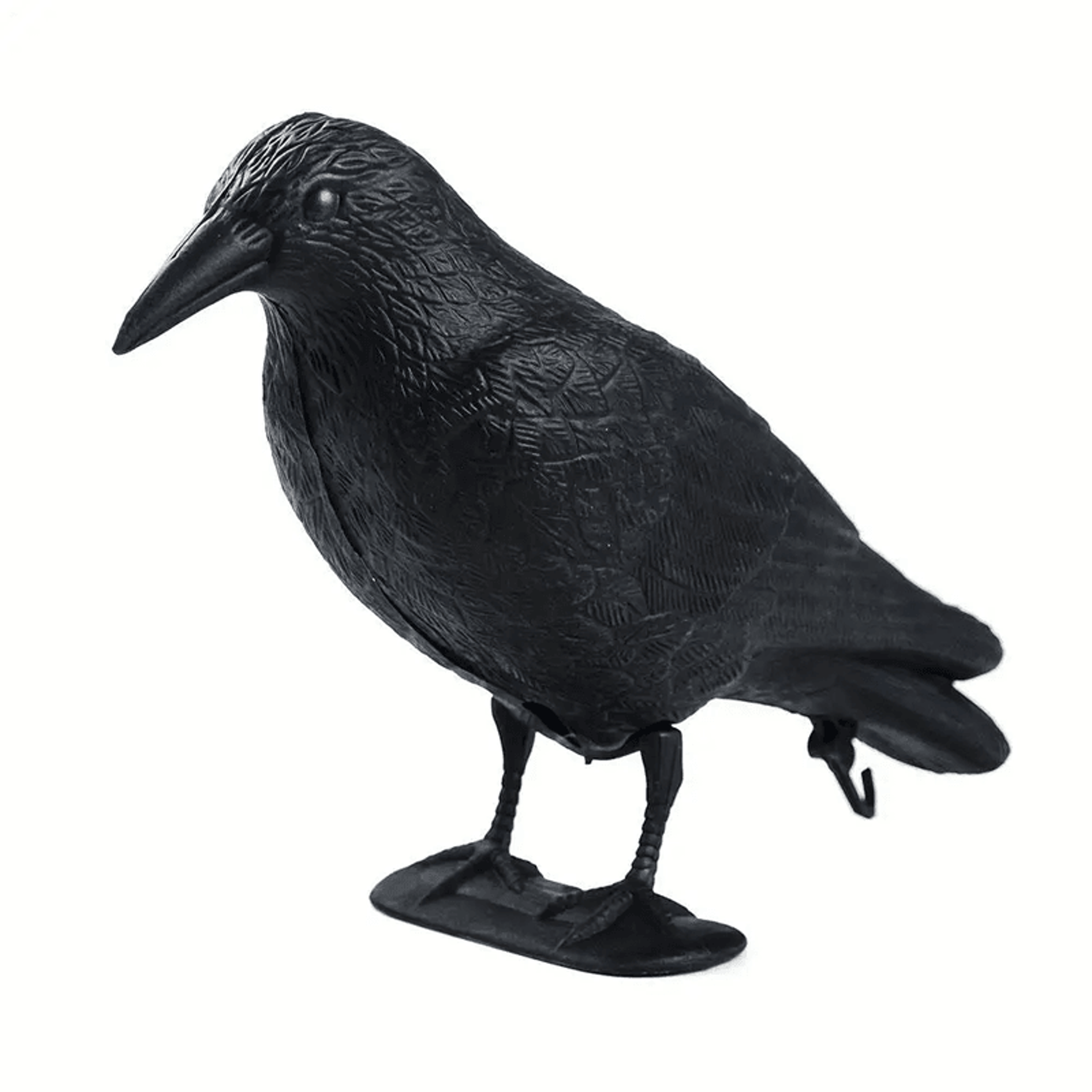realguard black crow decoy – realistic bird repellent for garden, yard, and outdoor pest control