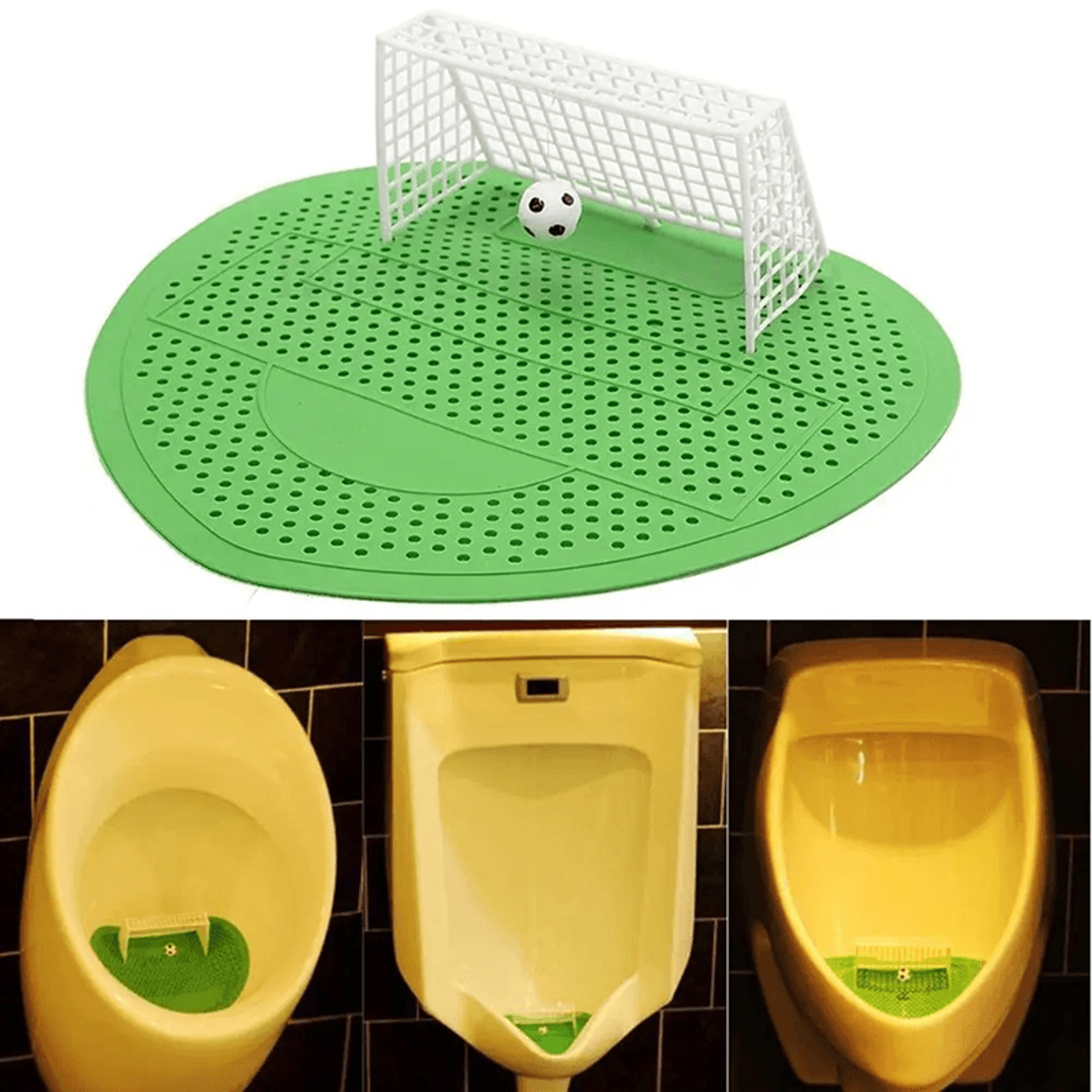 aimmate mini urinal target pad – creative football design splash guard & filter for men