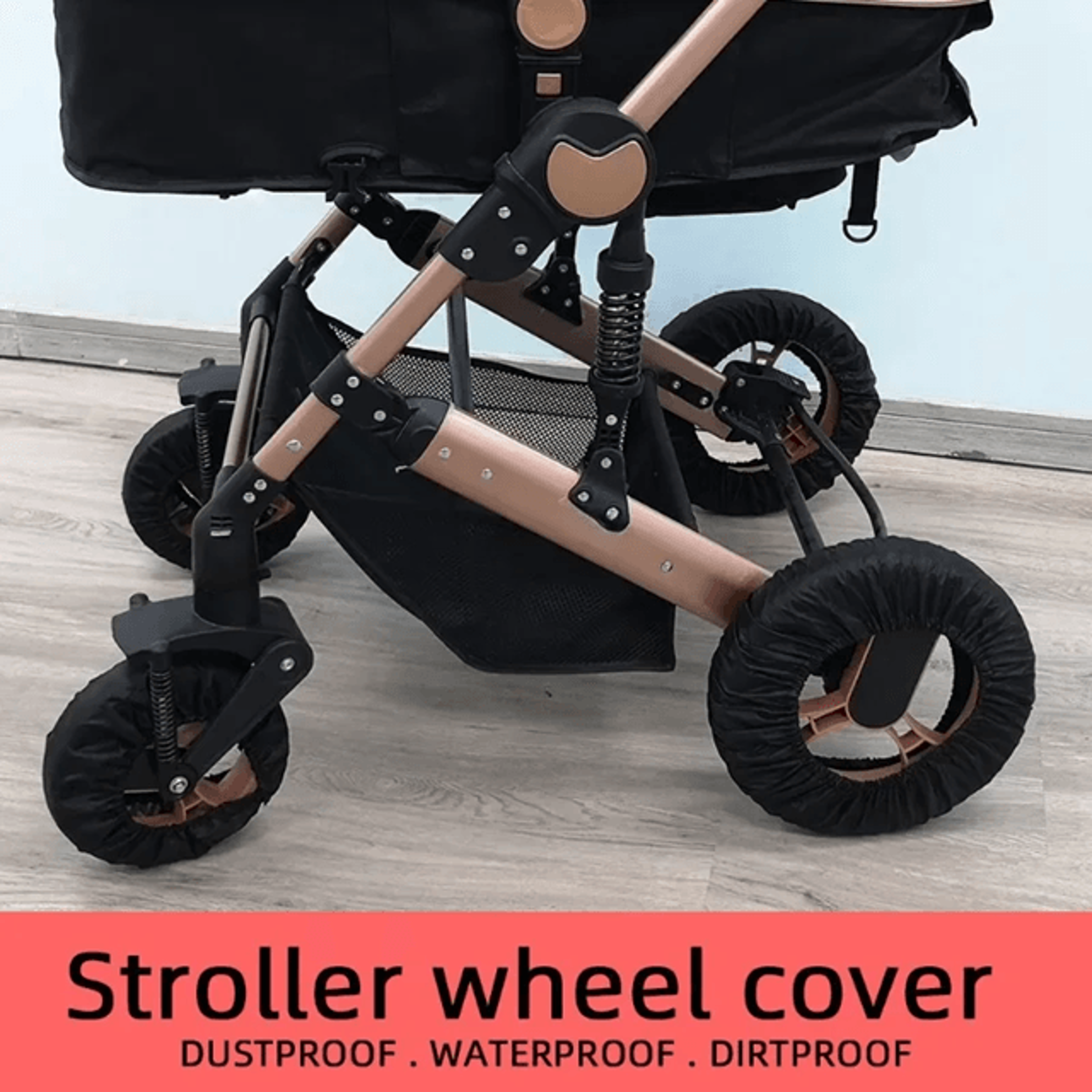cleanride baby stroller wheel covers – dustproof oxford cloth tire protectors for prams and pushchairs