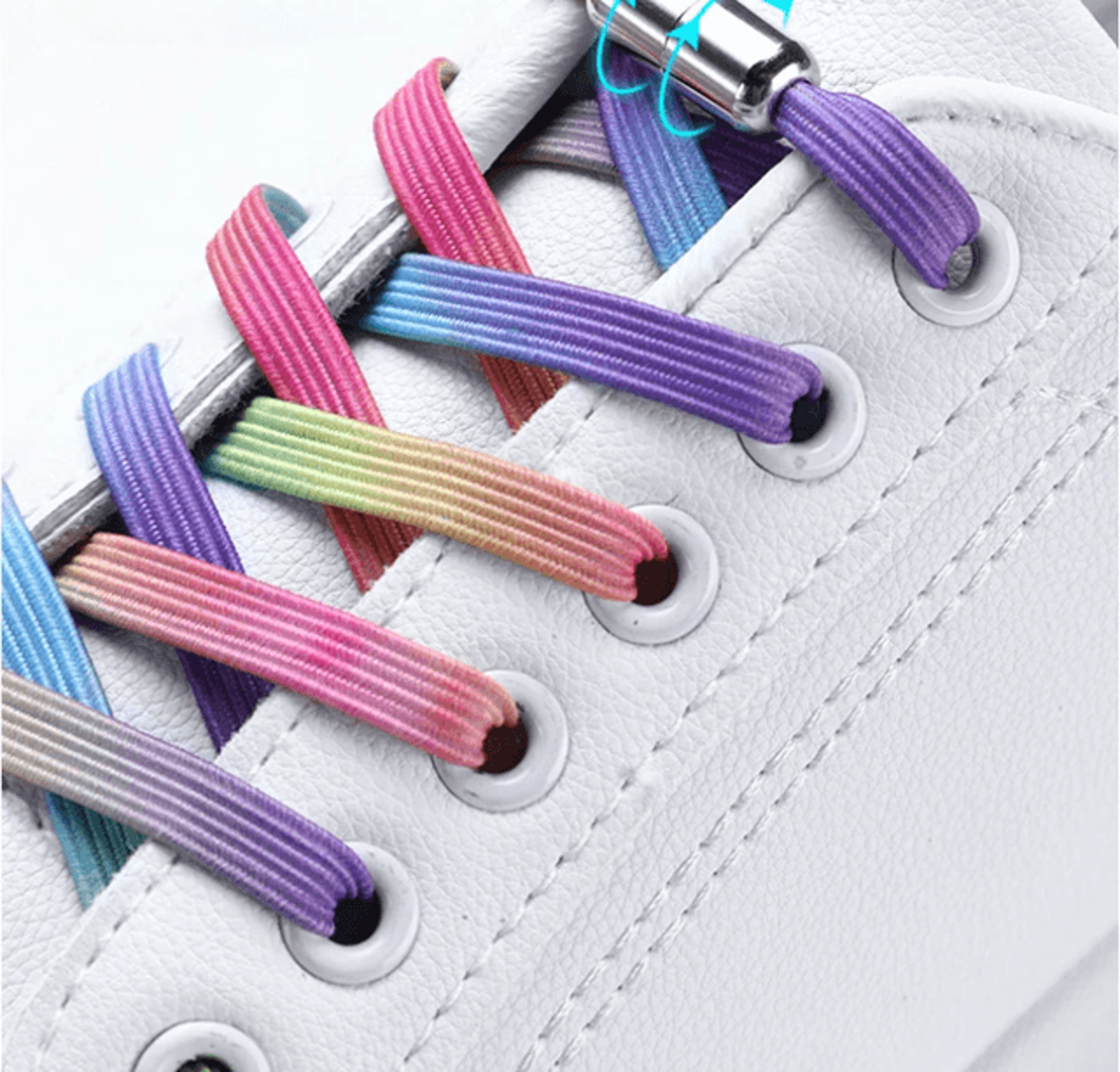 flexstep elastic no tie shoelaces – colorful buckle laces for kids and adults