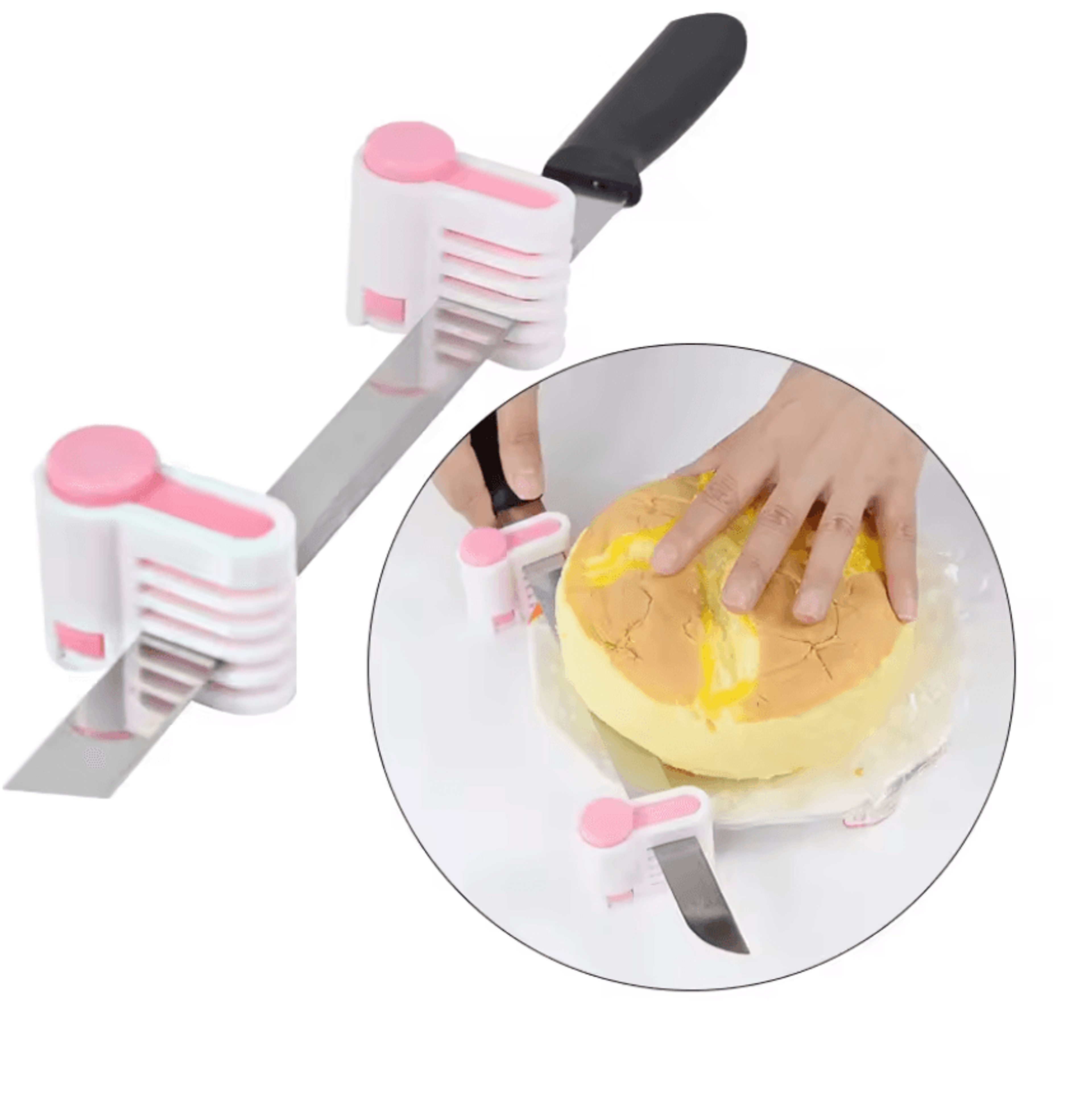 sliceperfect adjustable 5 layer cake slicer and bread cutting leveler set