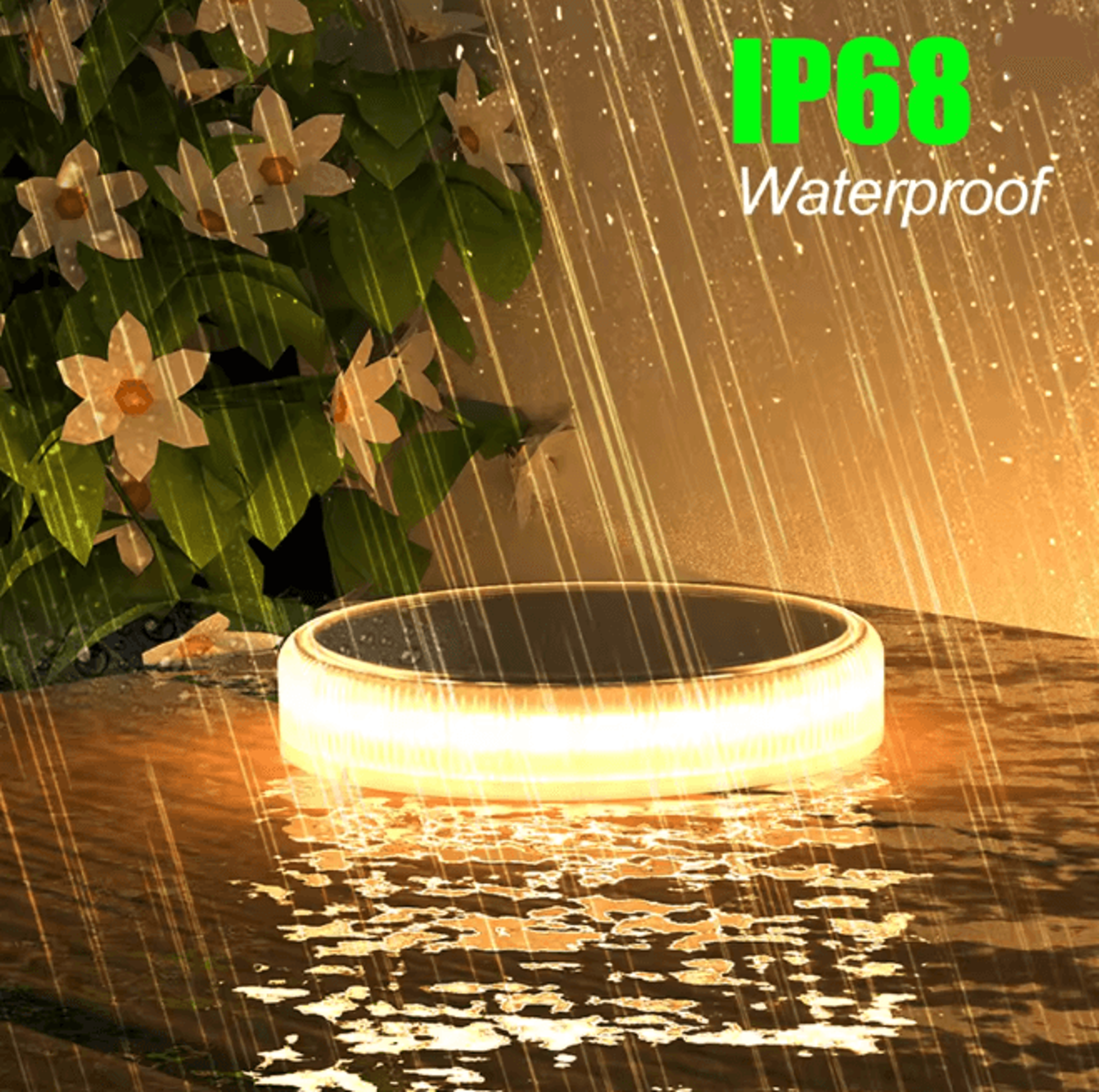 lumideck solar led deck lights outdoor waterproof 4 pack