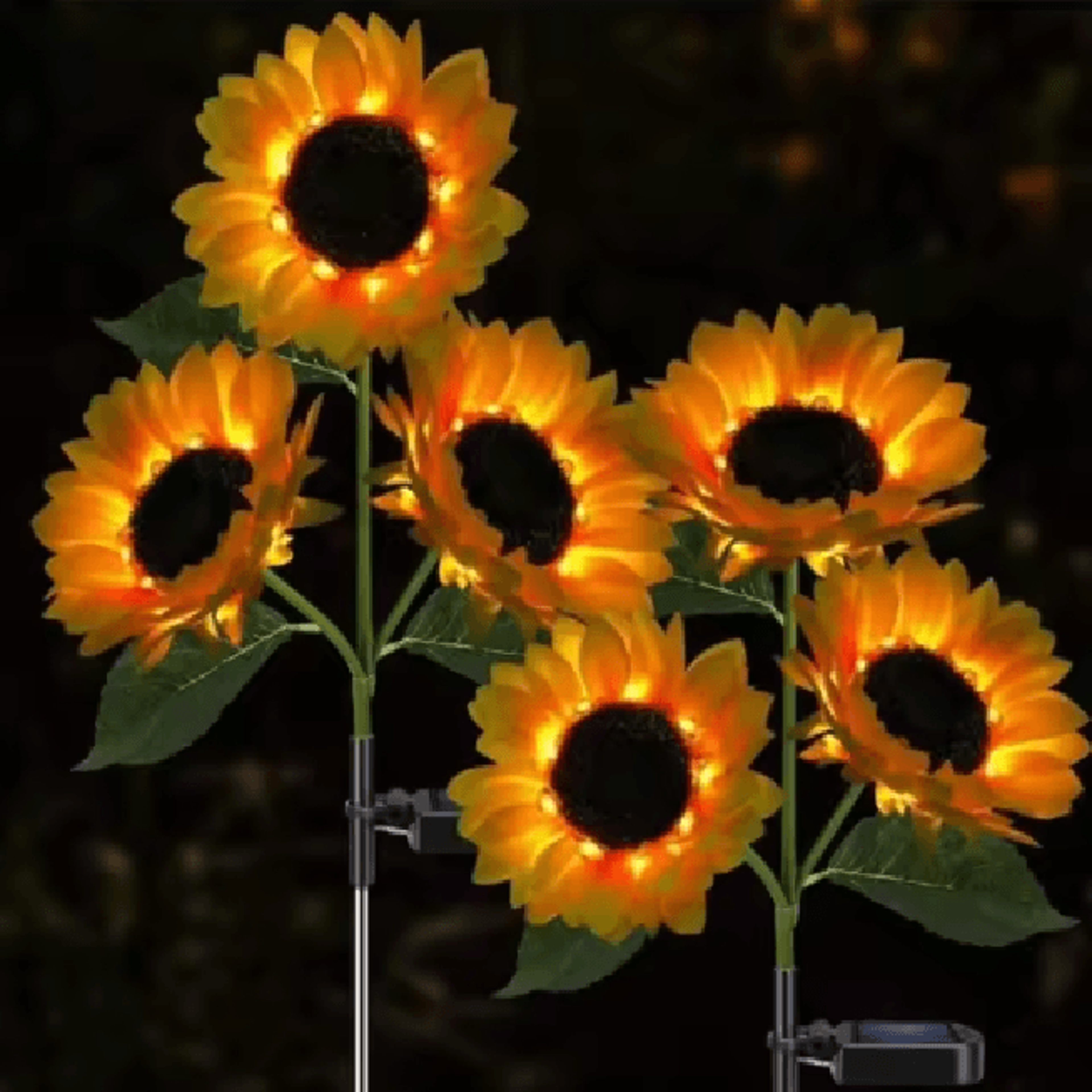 sunglow solar sunflower garden light outdoor waterproof decoration