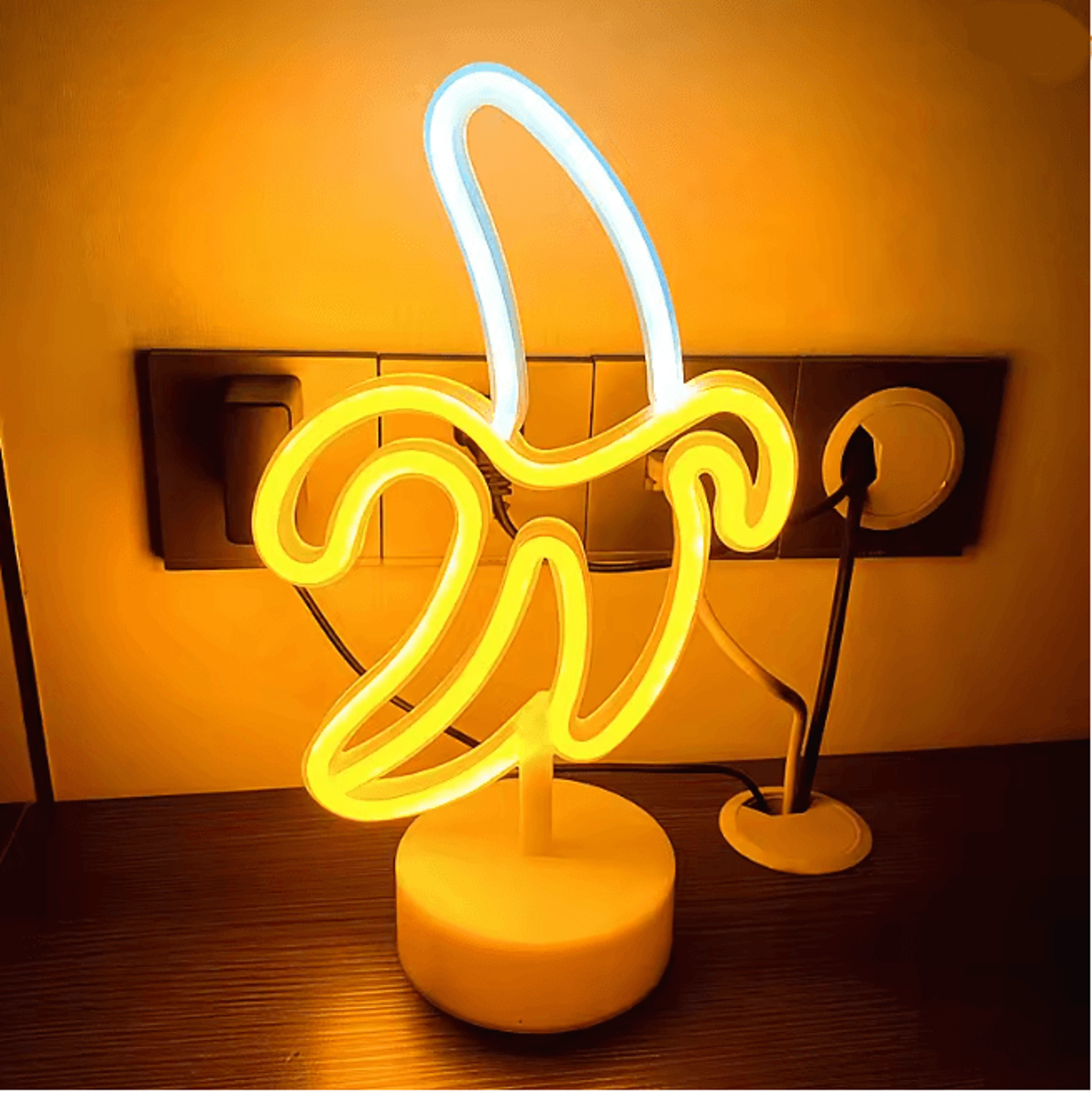 glowbanana led neon wall light for bedroom and decor