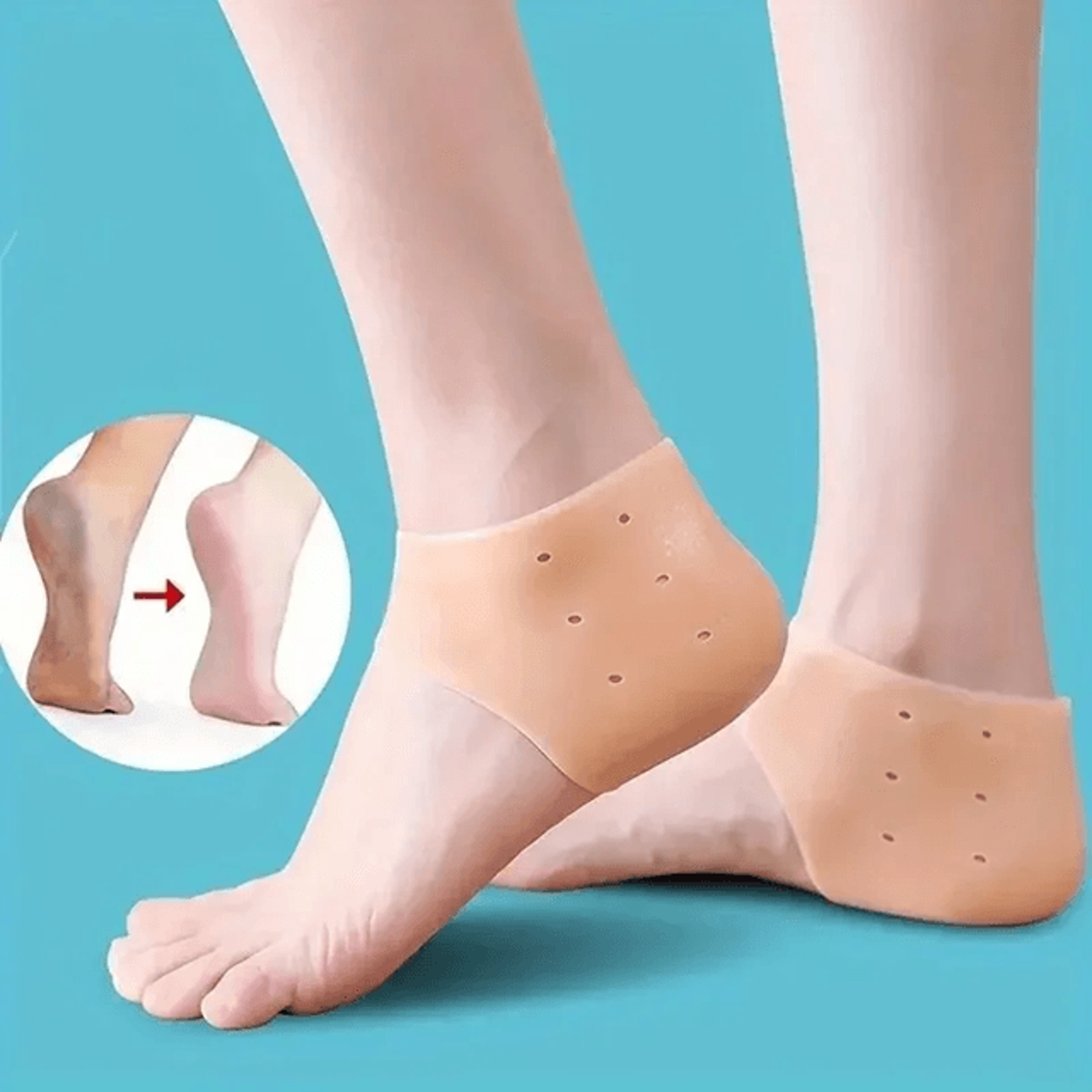 siliconegel heel protector socks – moisturizing foot care & anti-crack socks