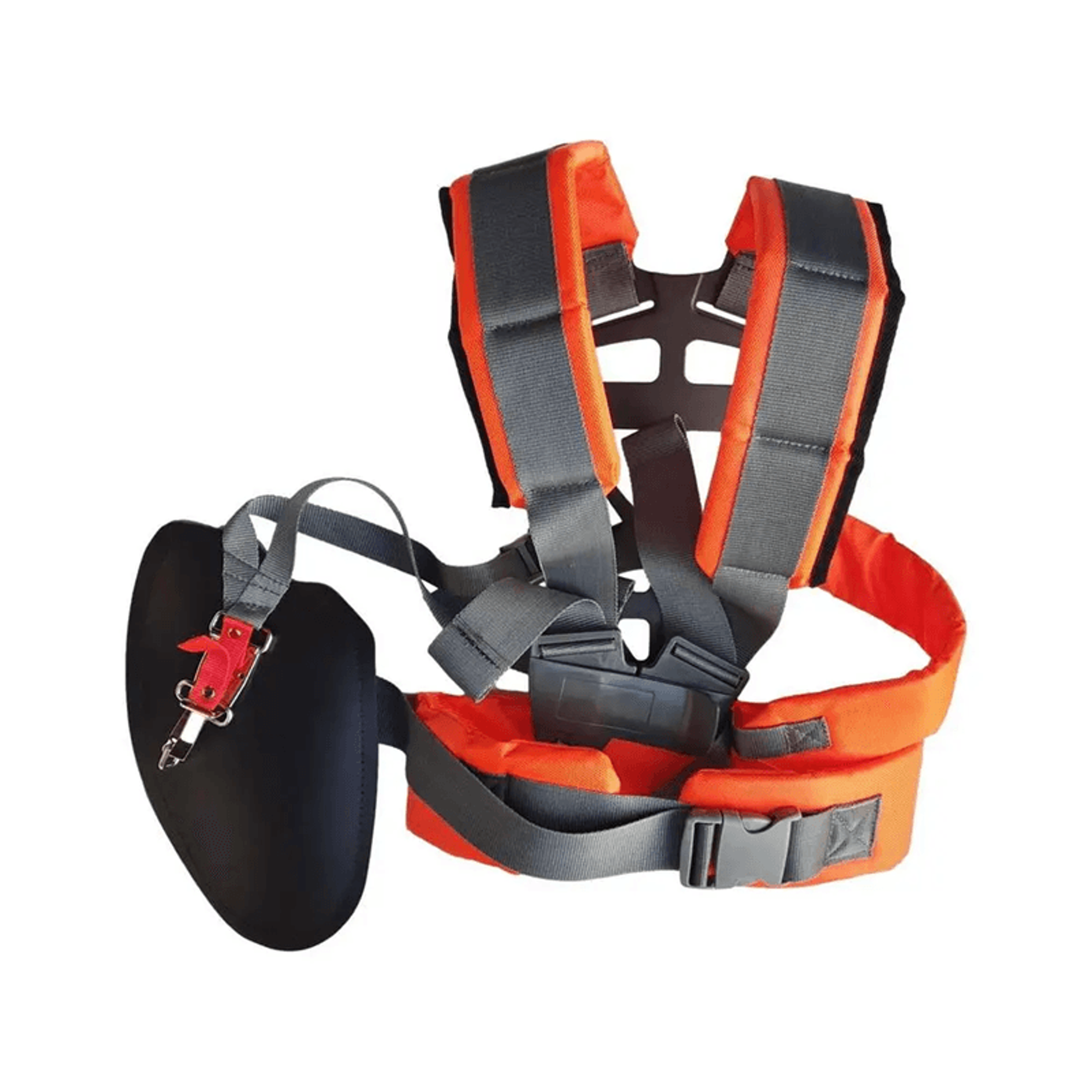 grassmaster dual-shoulder harness strap – adjustable lawn mower & trimmer support strap