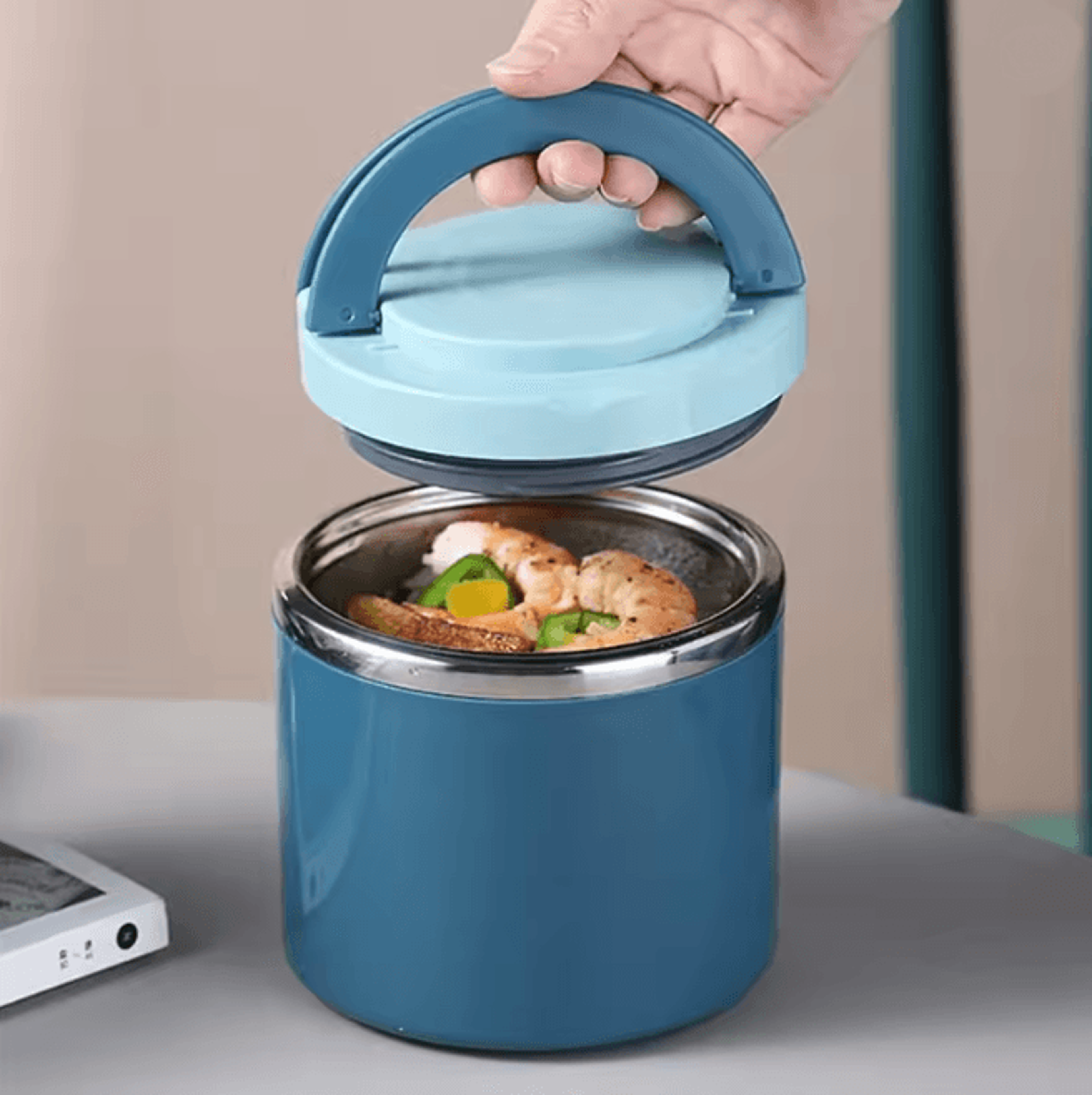 thermovault stainless steel food jar 630 / 1000 ml insulated lunch thermos