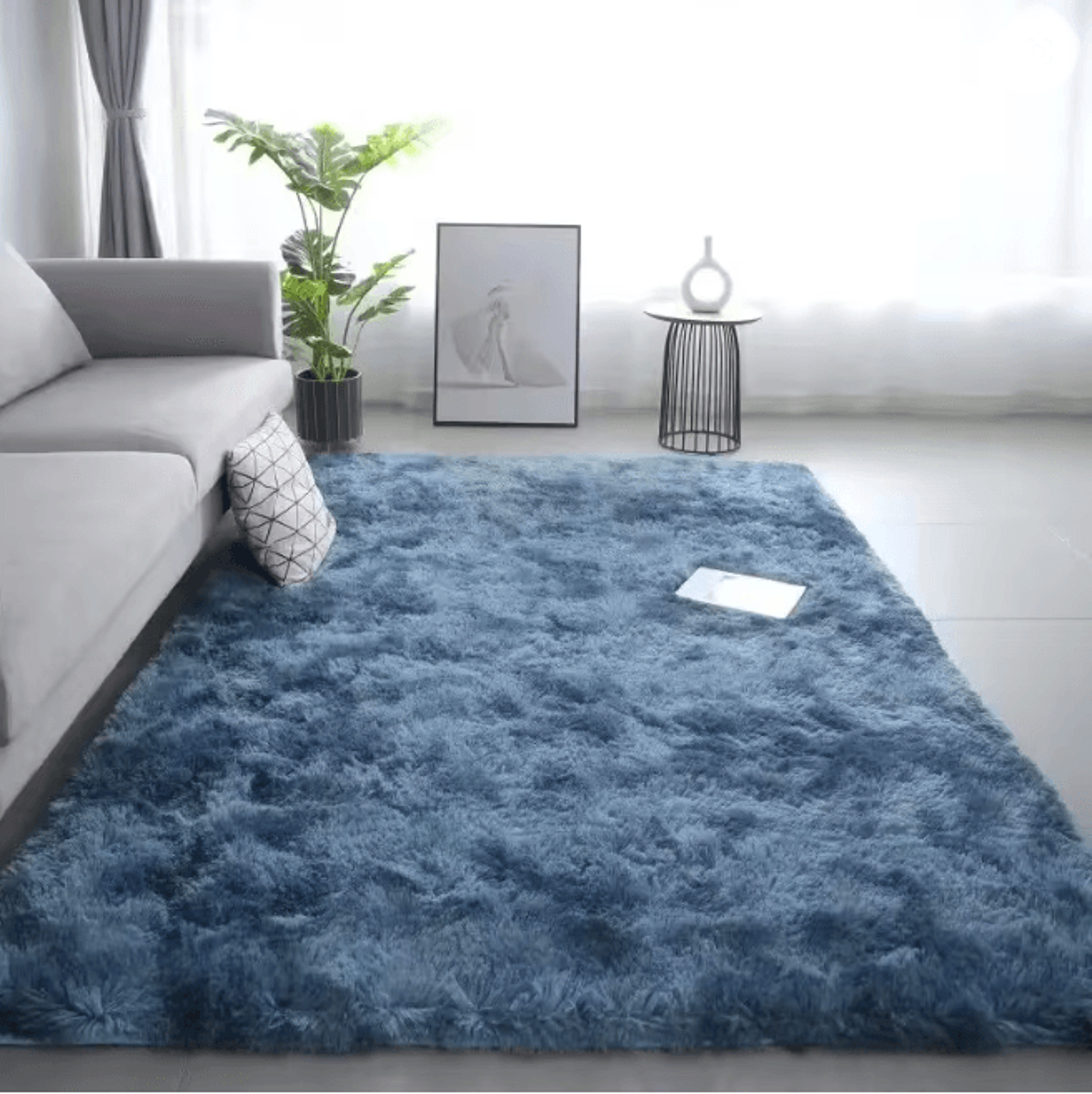 VeluSoft Gradient Silk Wool Bedside and Living Room Rug