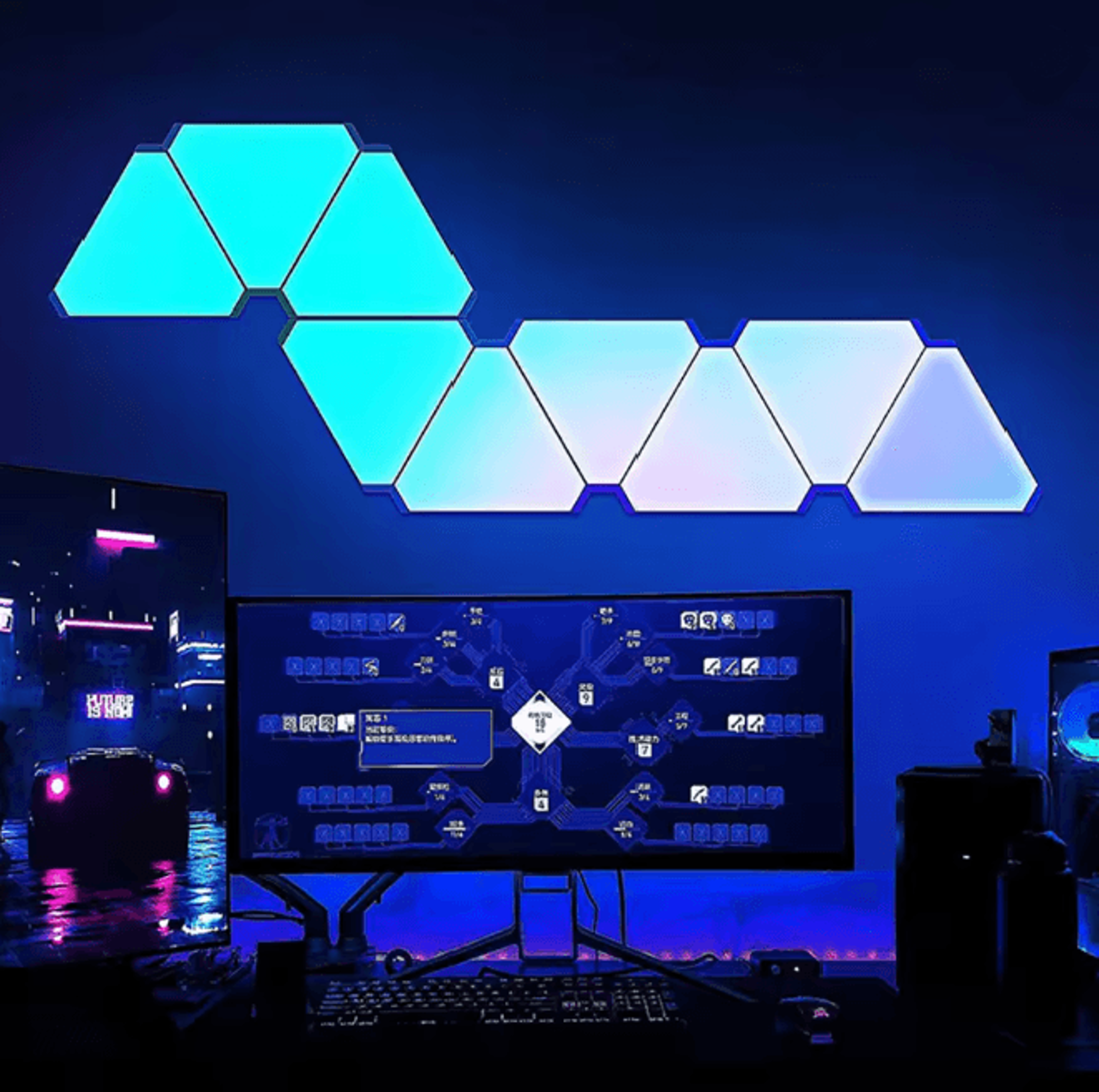 lumisync wifi bluetooth led triangle wall light