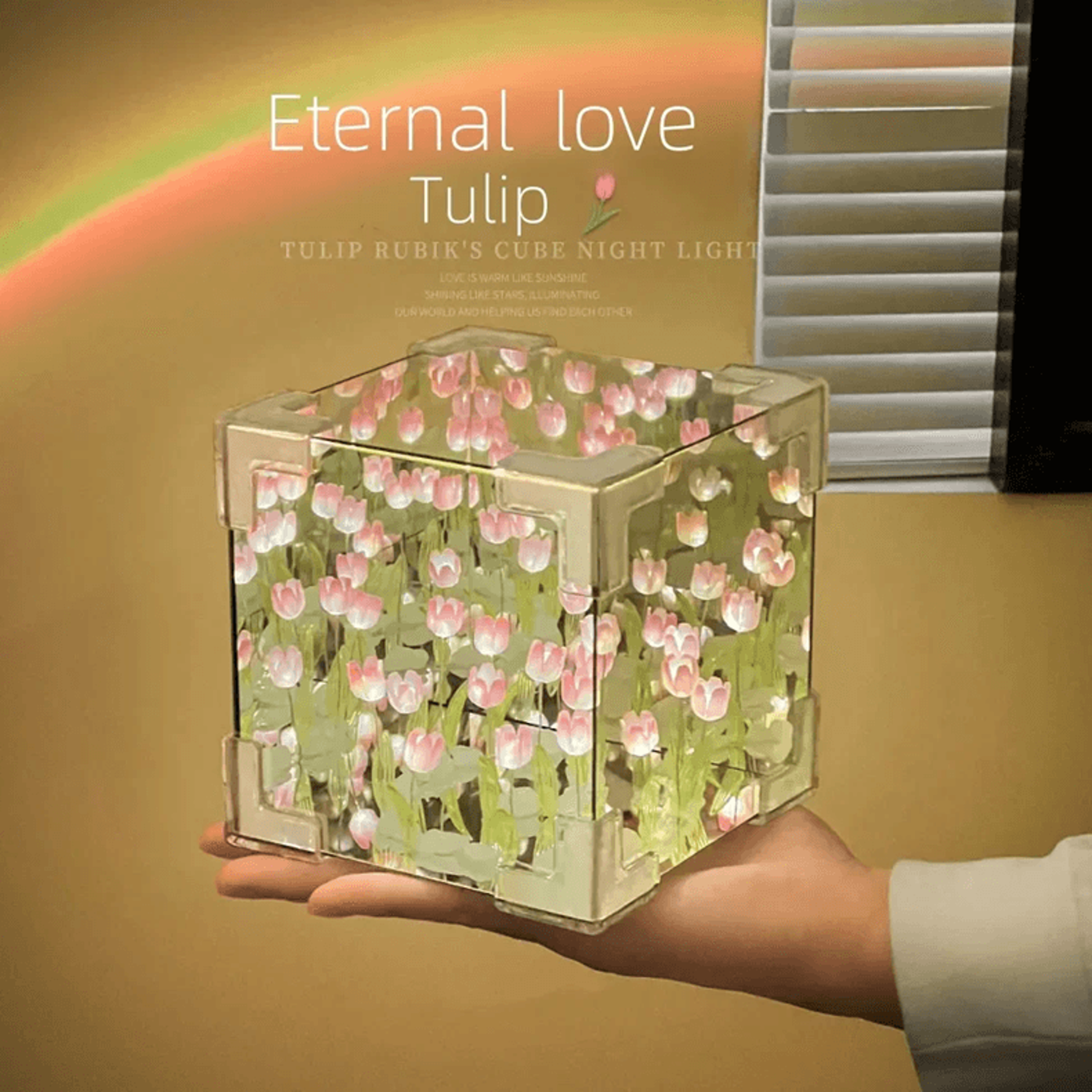 lumitulip diy flower cube night light kit for handmade room decor