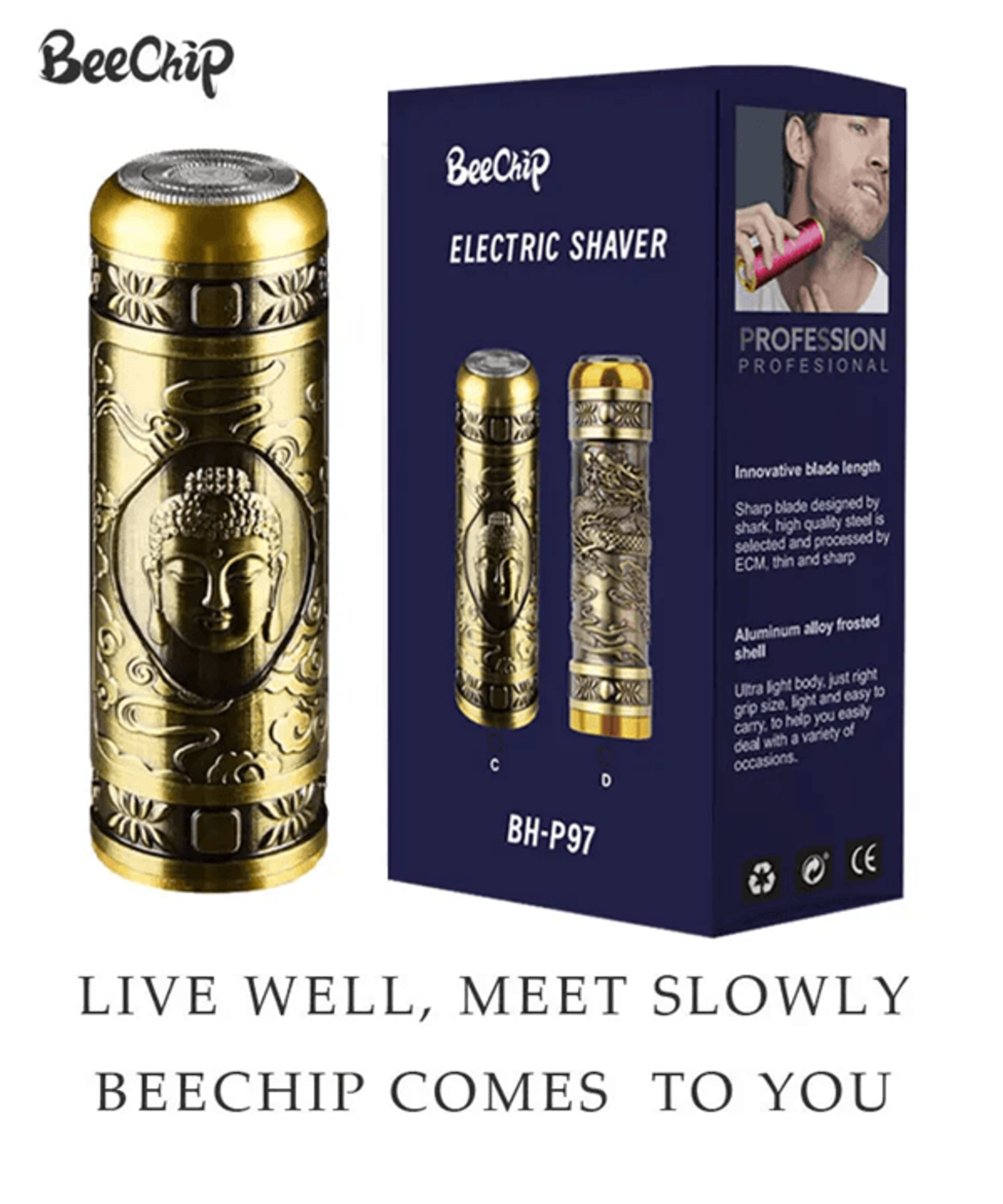 smoothedge mini electric razor – waterproof portable shaver for close, irritation-free grooming