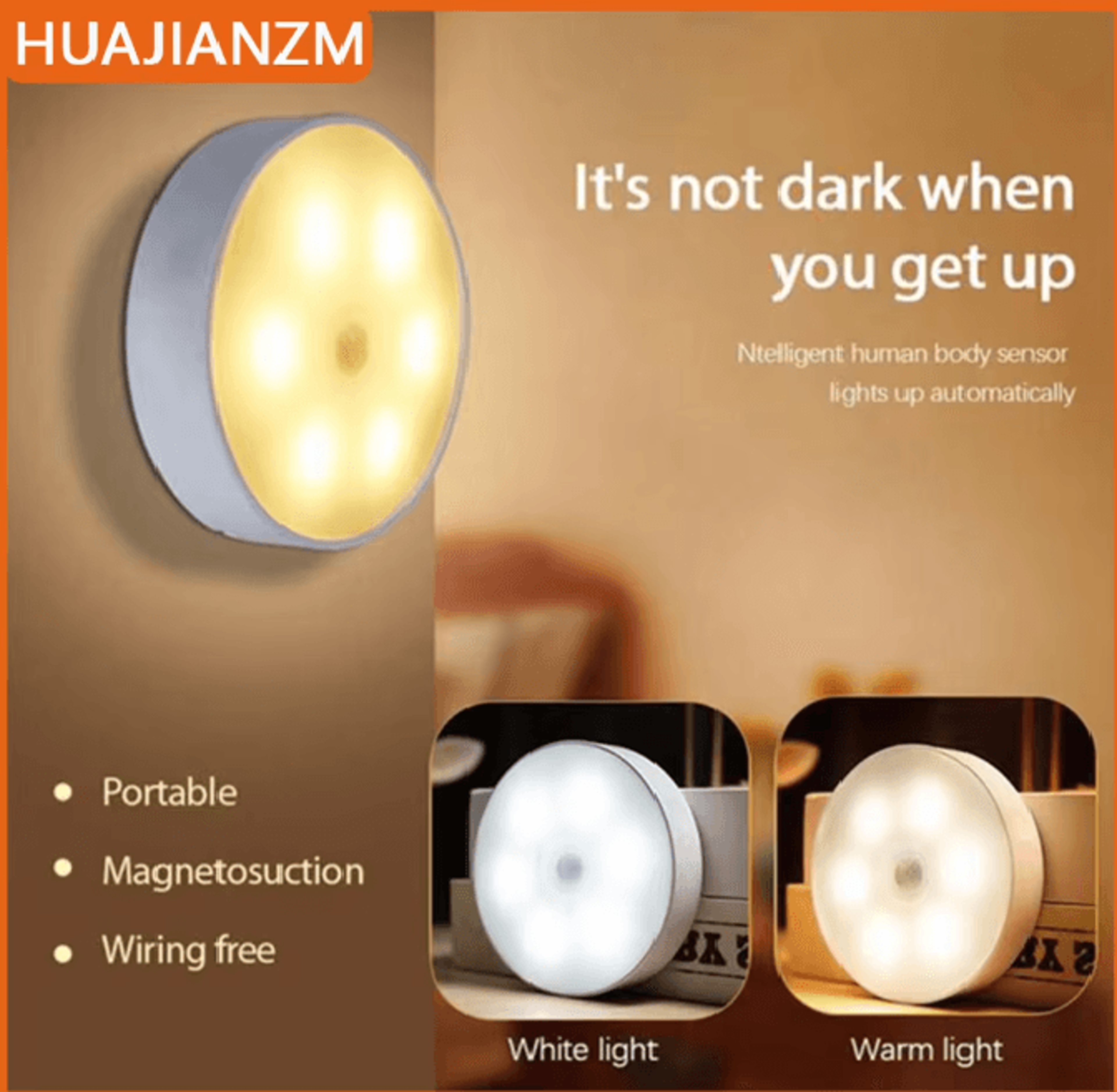 rechargeable motion sensor led night light