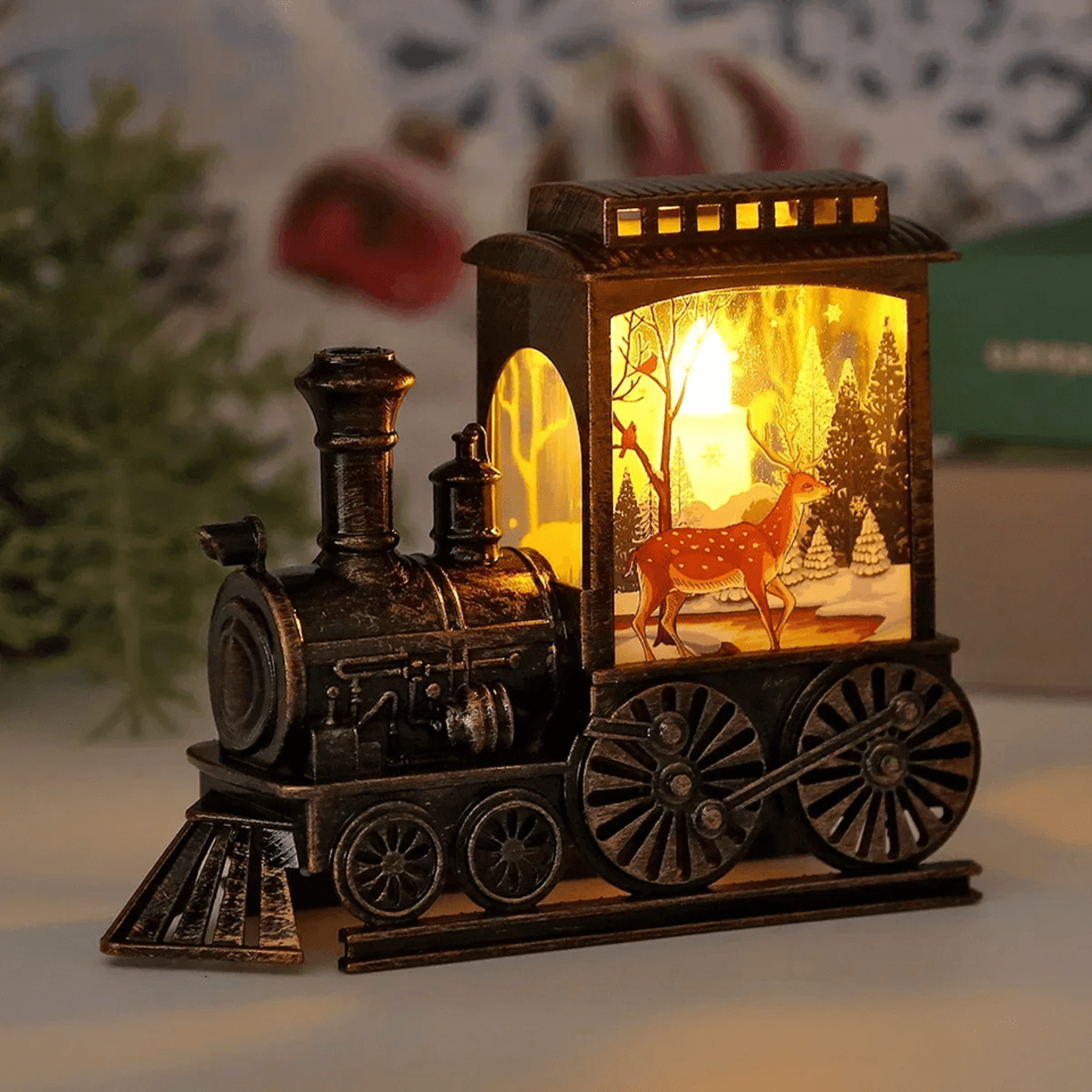 vintagetrack portable battery led train night lamp
