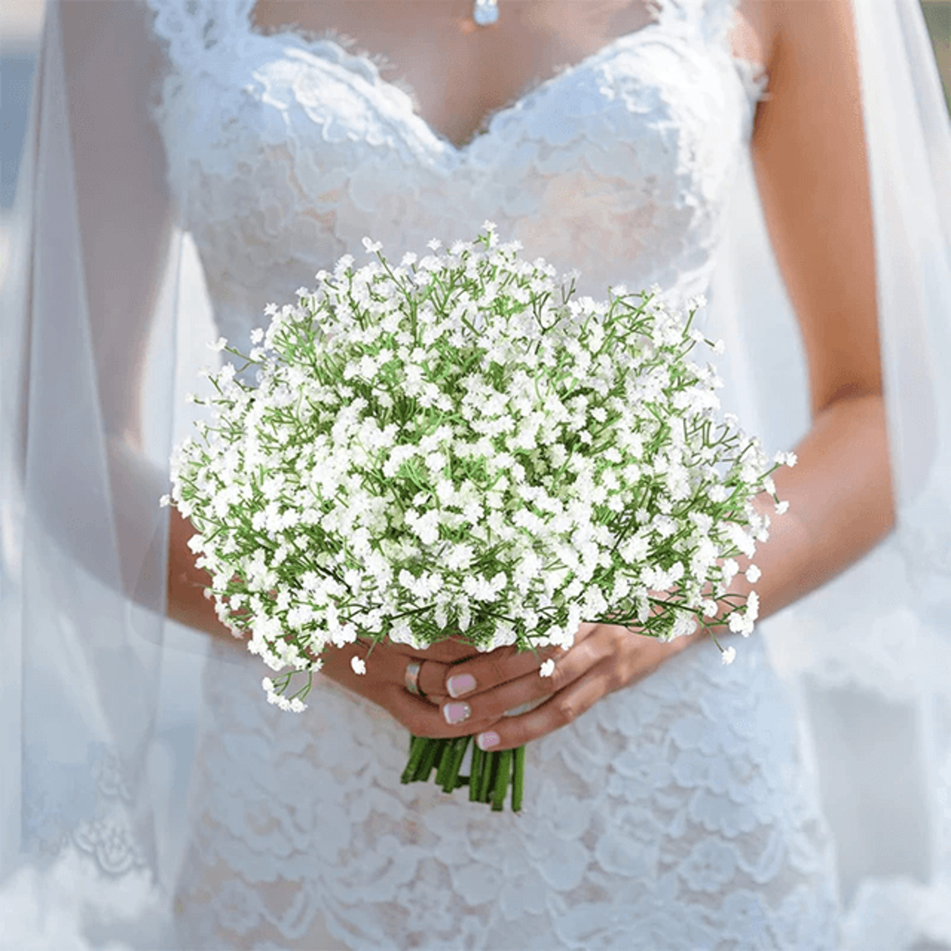 everbloom artificial babys breath bouquet
