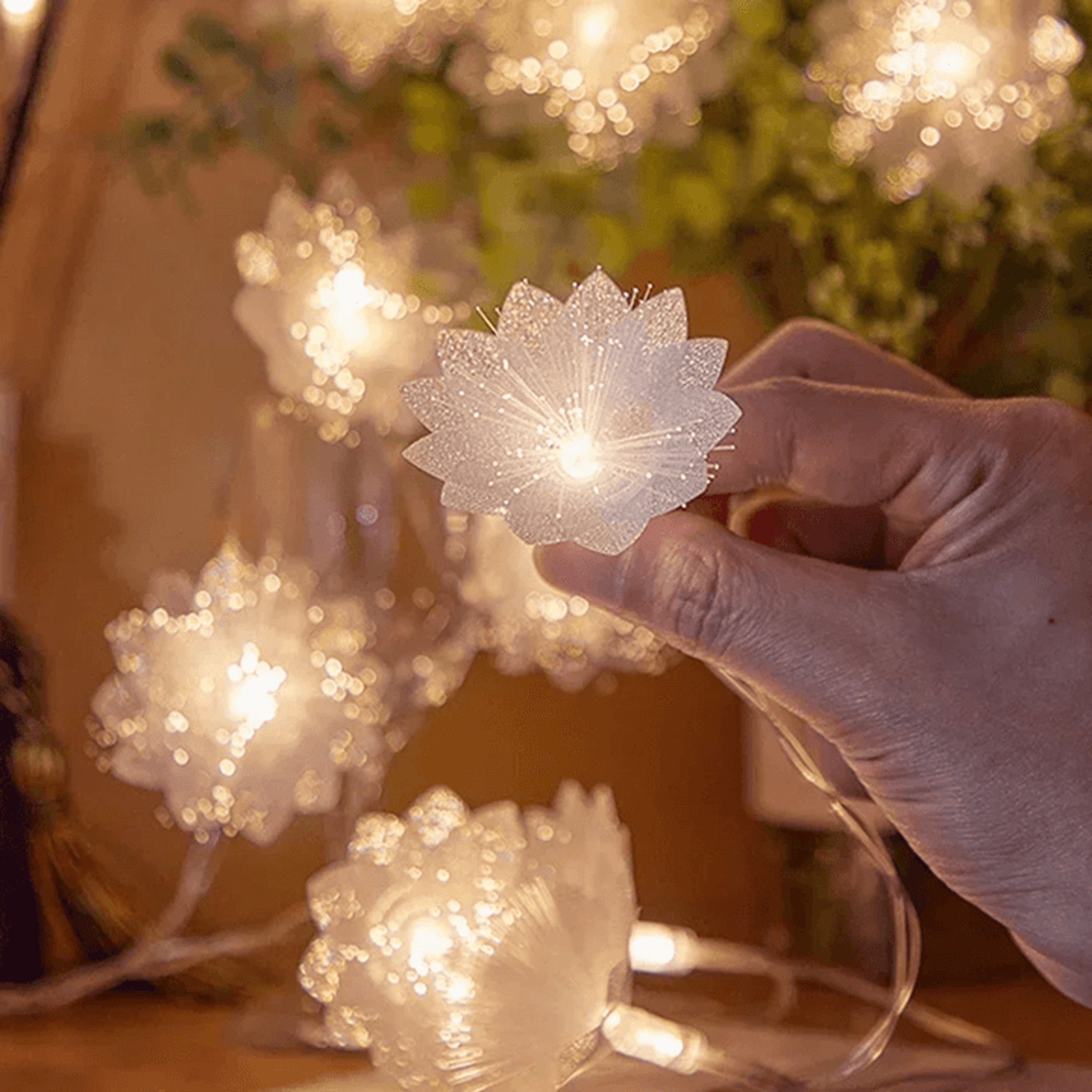 auroraglow fiber optic fairy light garland
