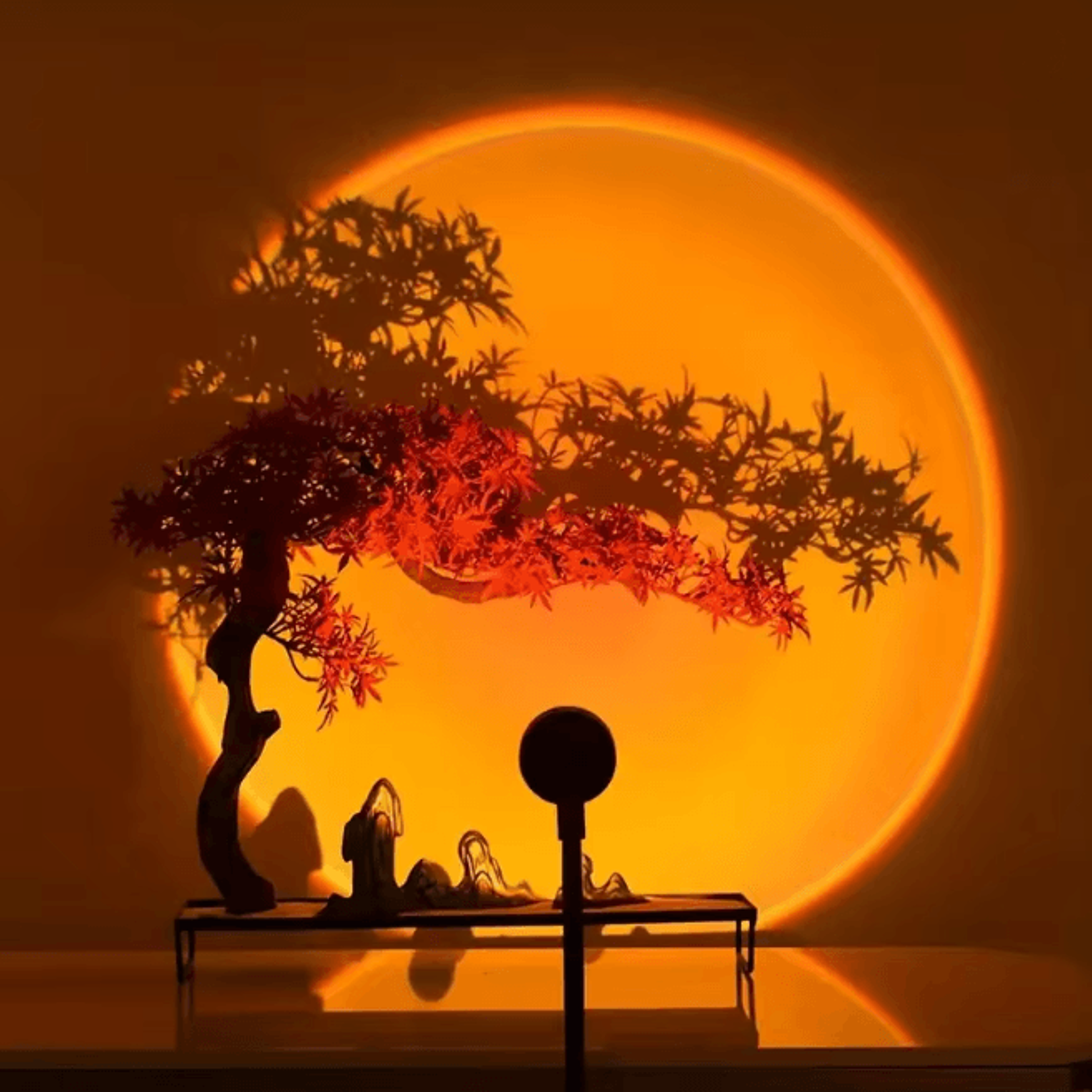 sunglow 360° led sunset projection lamp
