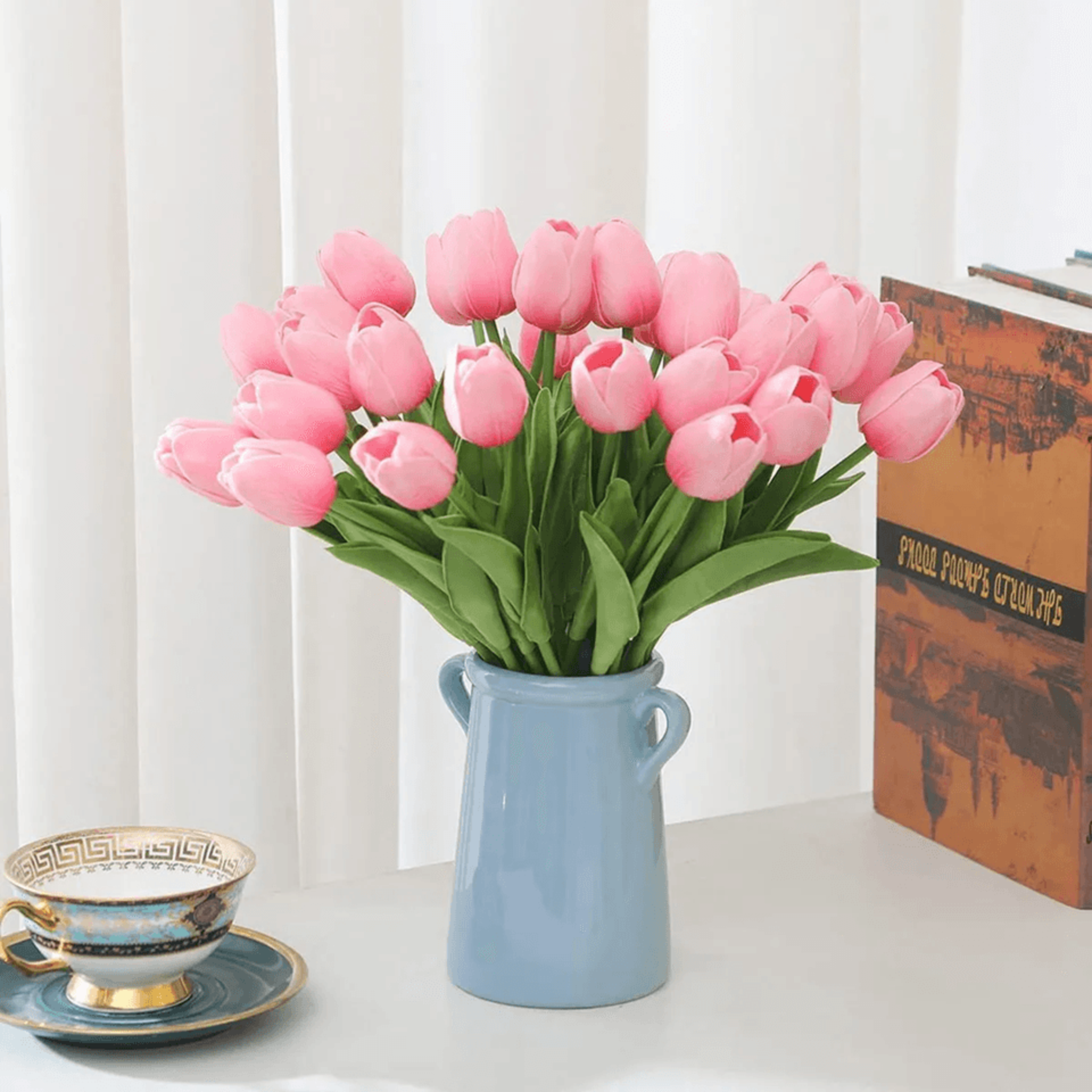realtouch artificial tulip bouquet
