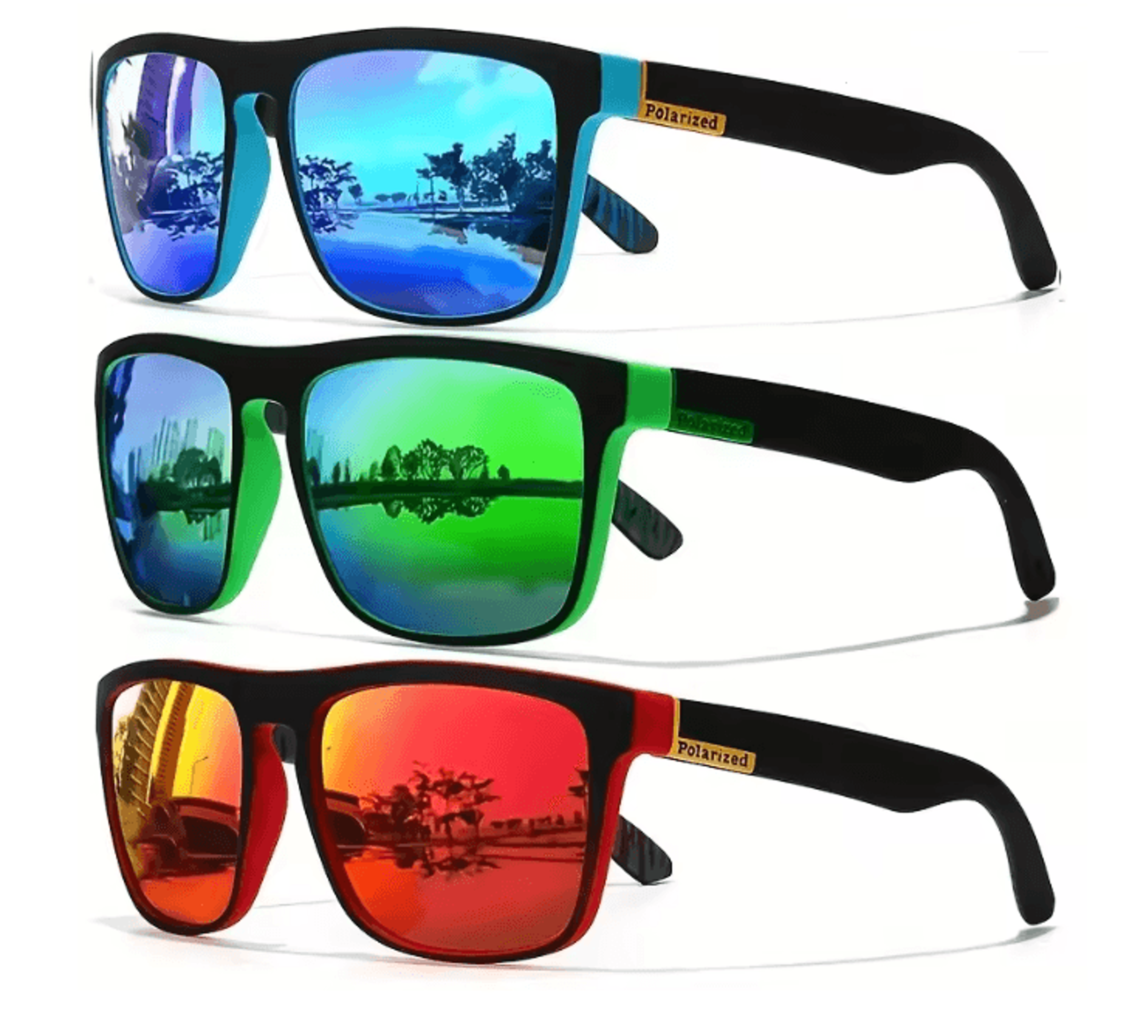vintage square polarized sunglasses uv400