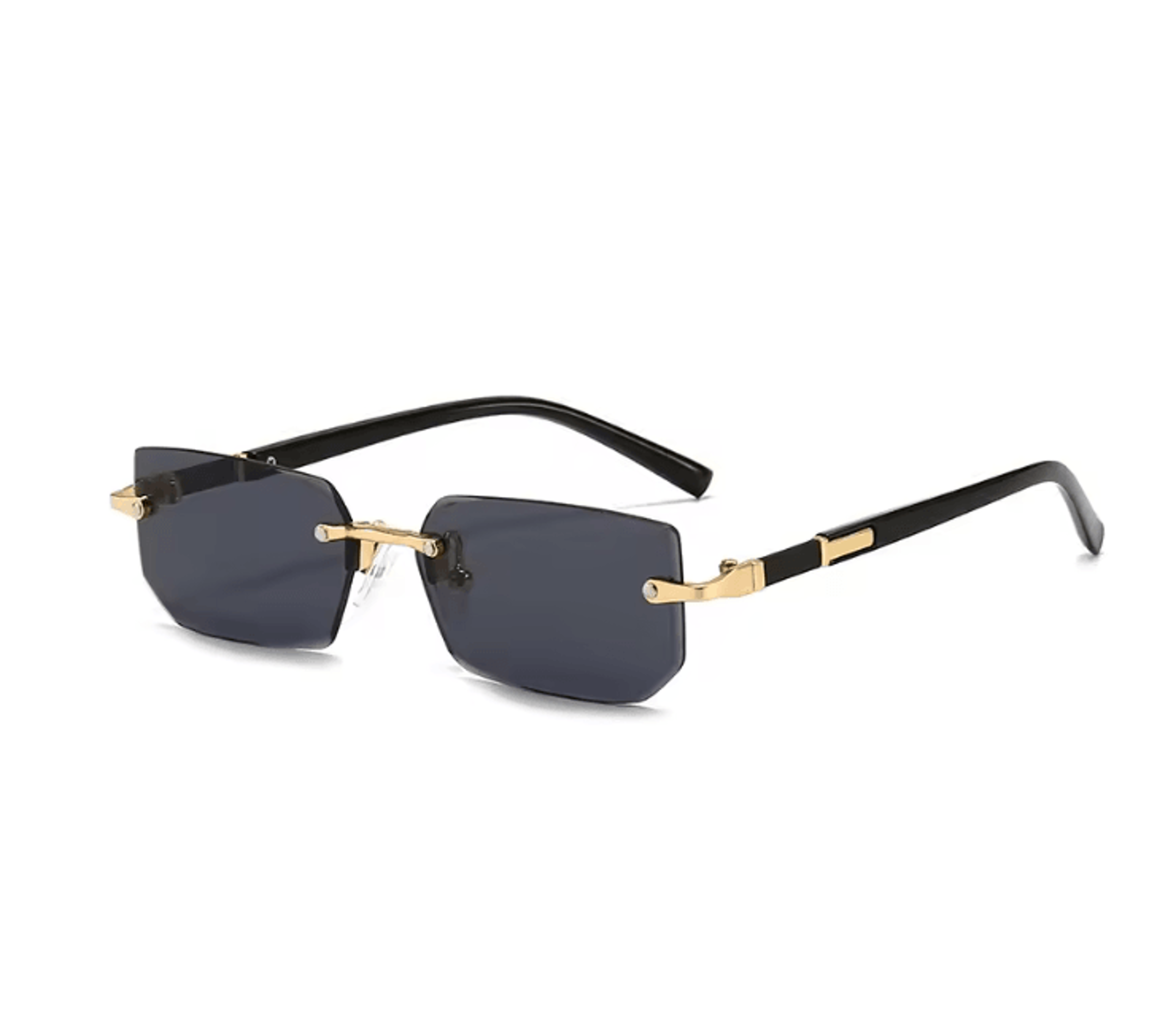 rimless rectangle unisex sunglasses